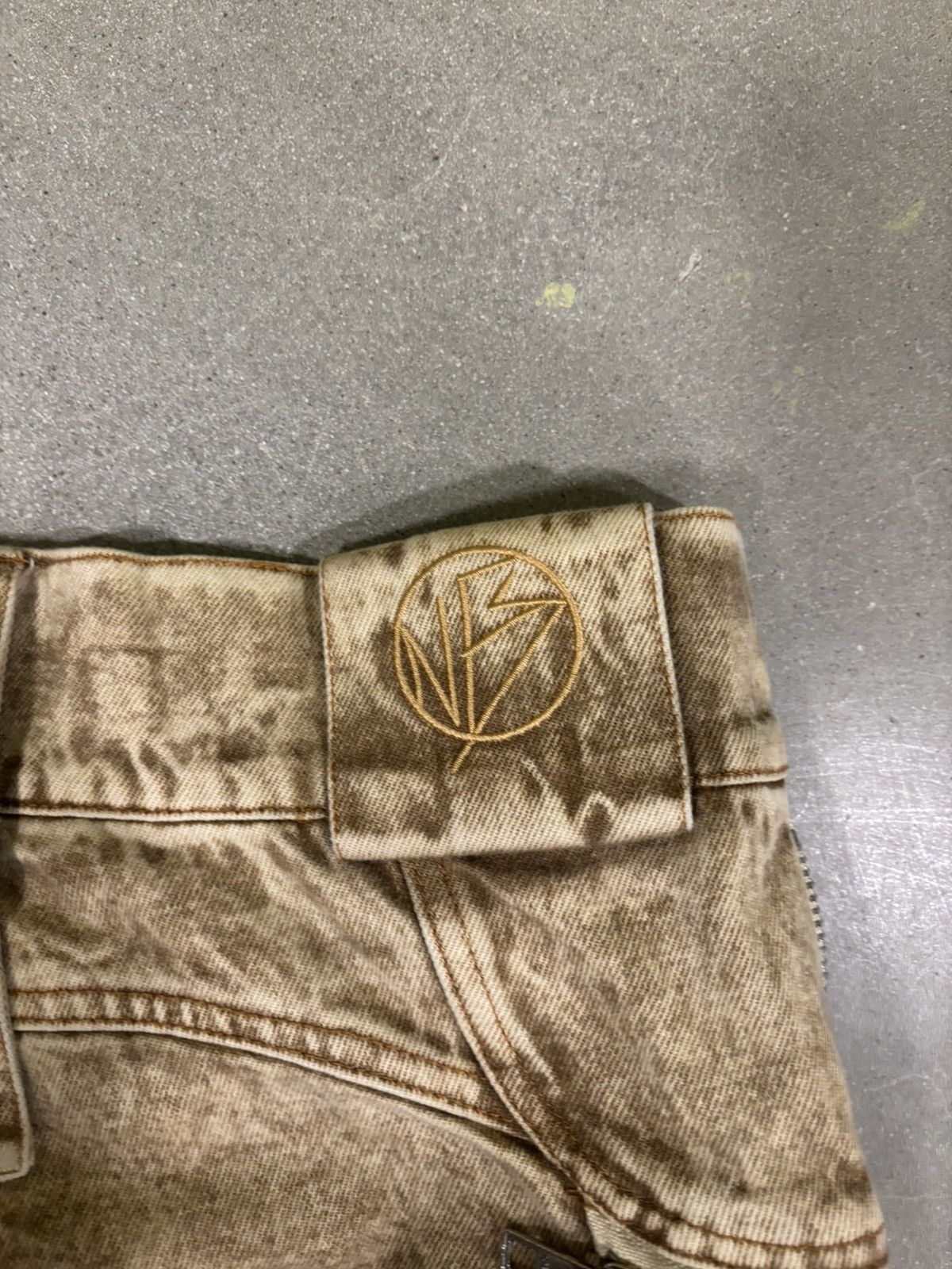 No Faith Studios No Faith Studios Beige Baggy Heavy Cargo Size US 35 - 6 Thumbnail