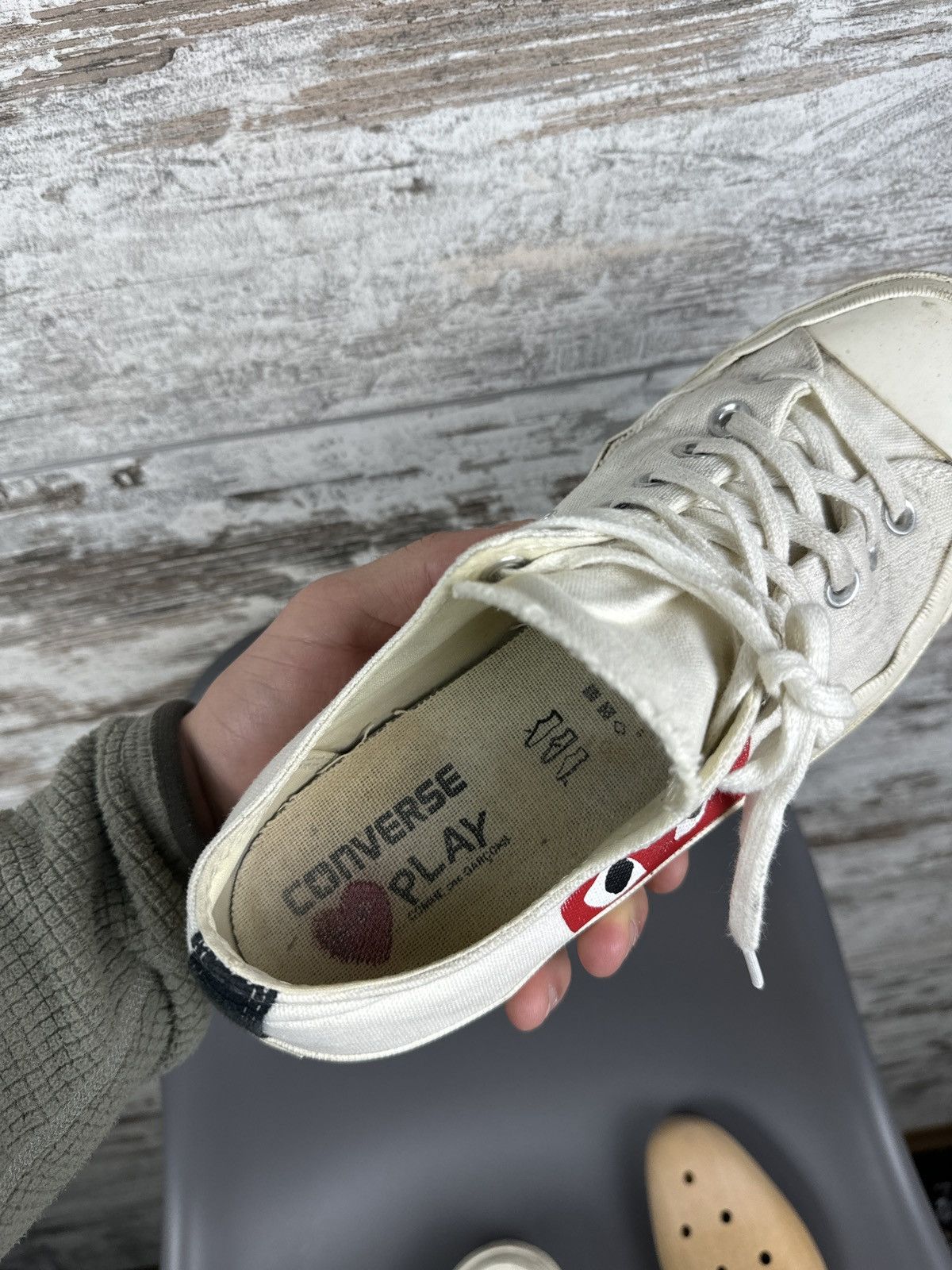 Comme des Garcons × Comme des Garcons PLAY × Converse Converse Chuck Taylor All-Star 70s Hi Comme des Garcons Play Size US 9 / EU 42 - 20 Thumbnail