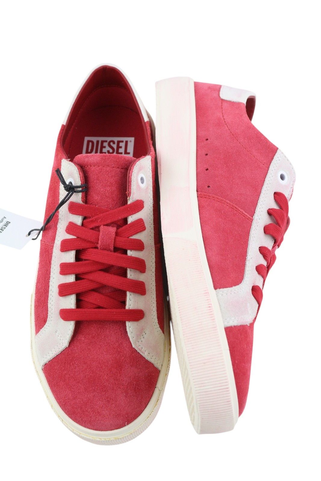 Diesel S-MYDORI LC EU43 Red Suede Leather 41536 Size US 10 / EU 43 - 4 Thumbnail