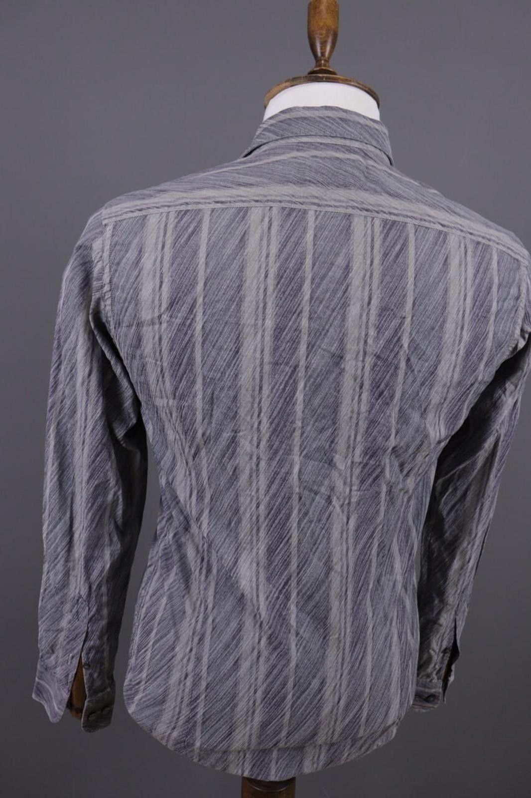 Etro Etro Milano Gray Striped Button Down Shirt Size 38 Size US M / EU 48-50 / 2 - 10 Thumbnail
