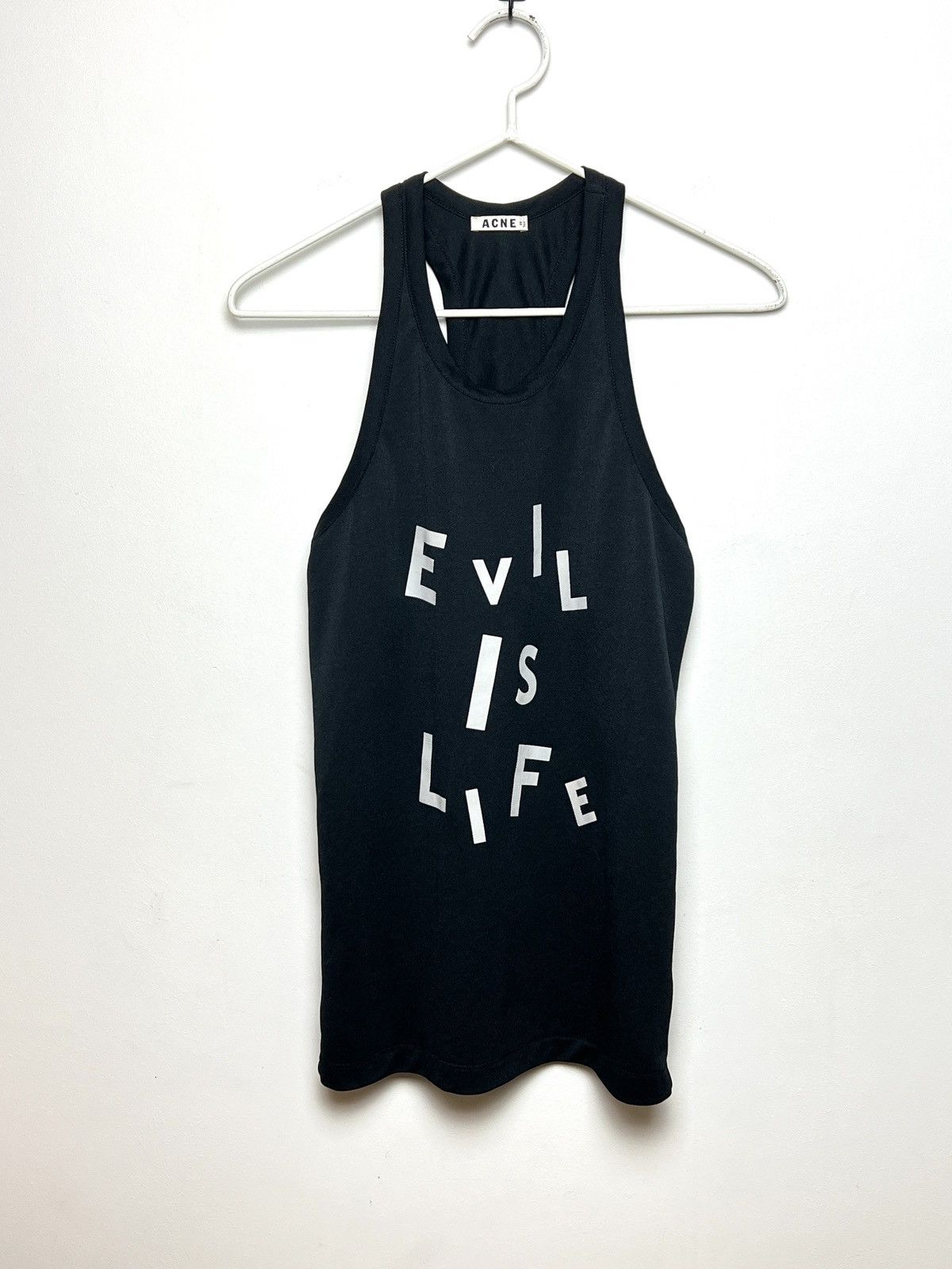 image of Acne Studios x Archival Clothing Acne Evil Mesh Tank Top Vintage in Black, Men's (Size Small)