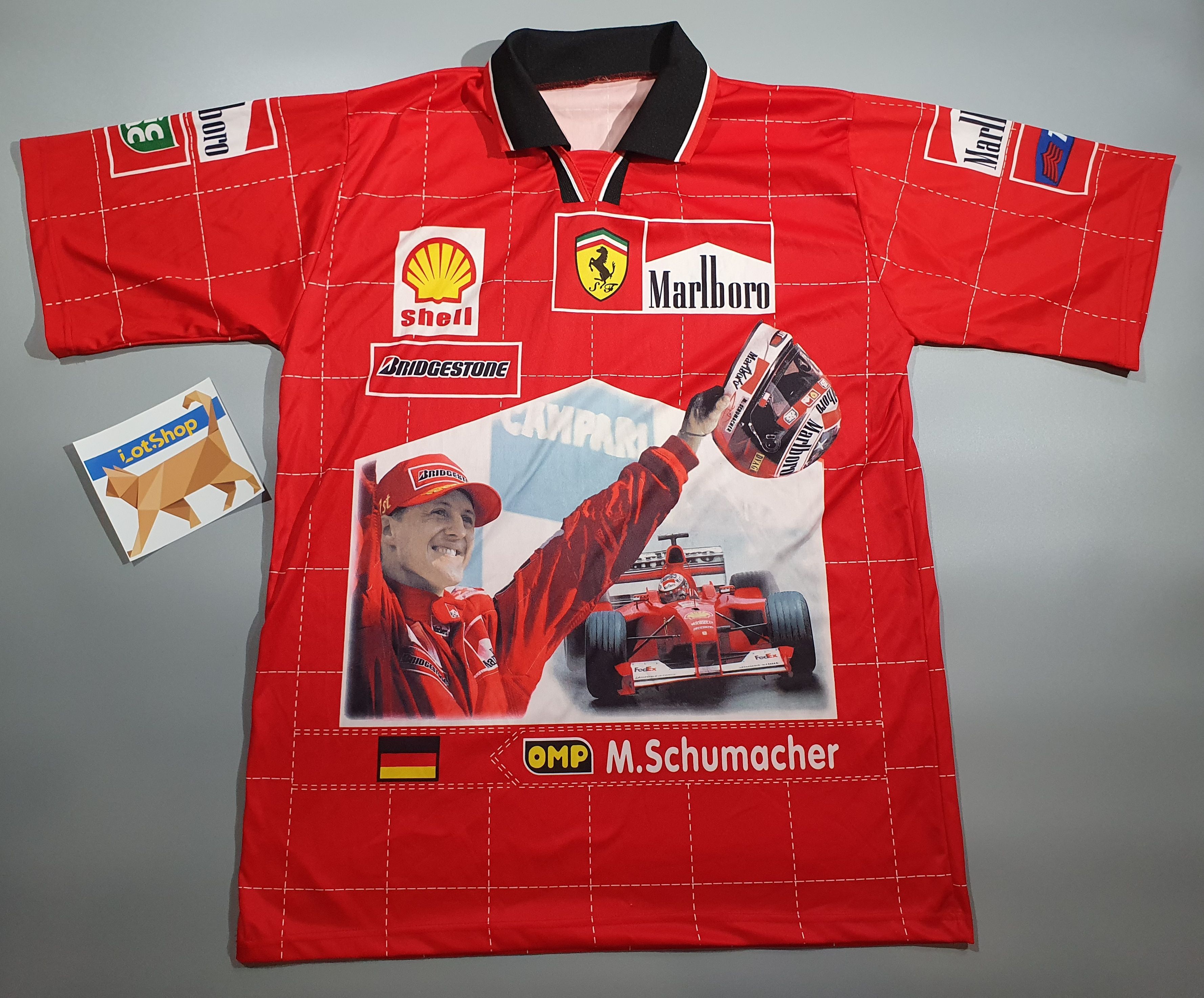1999 Michael Schumacher Ferrari Marlboro F1 Vintage Shirt in Red, Men's (Size XL)