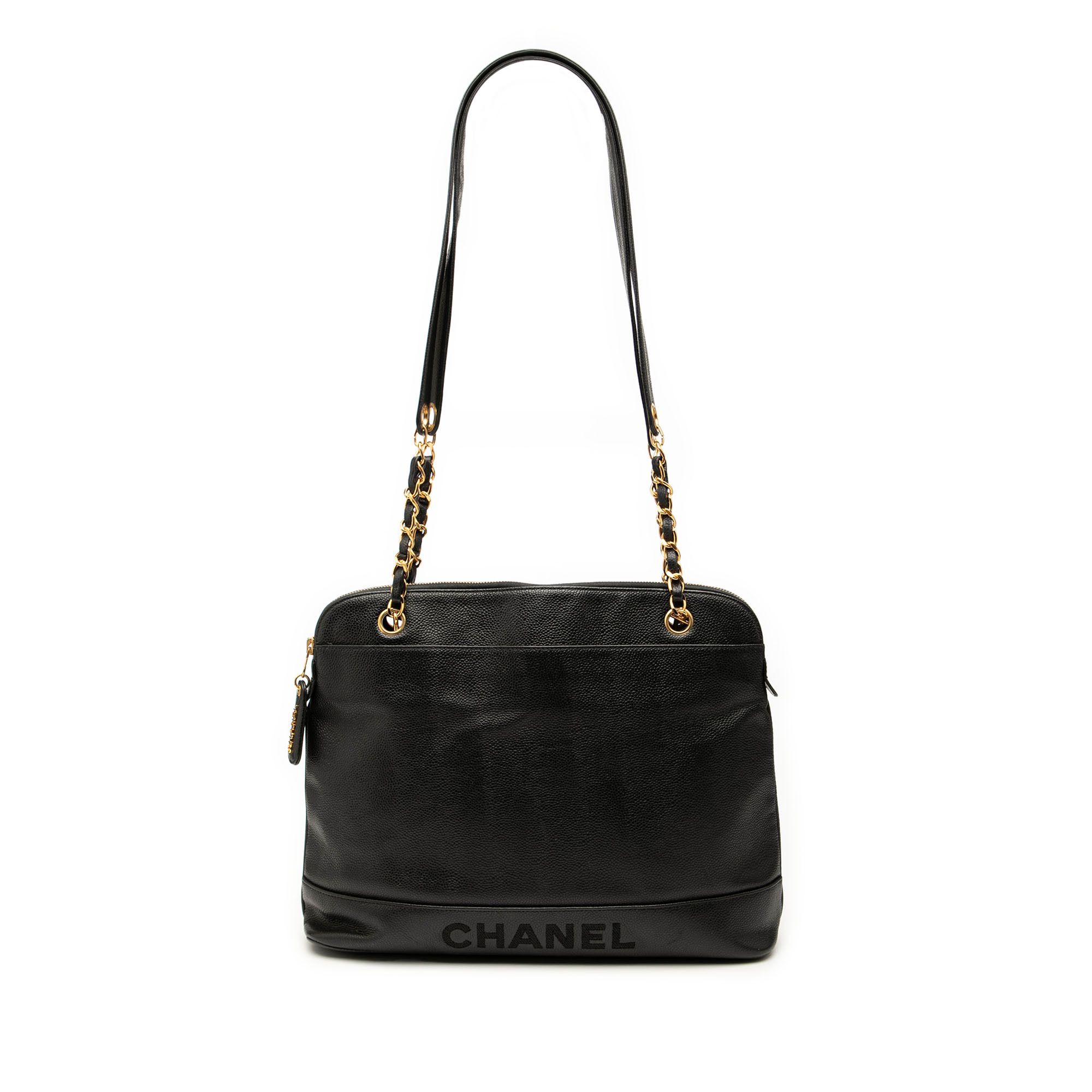 Chanel Chanel Caviar Logo Chain Shoulder Bag Size ONE SIZE - 1 Thumbnail