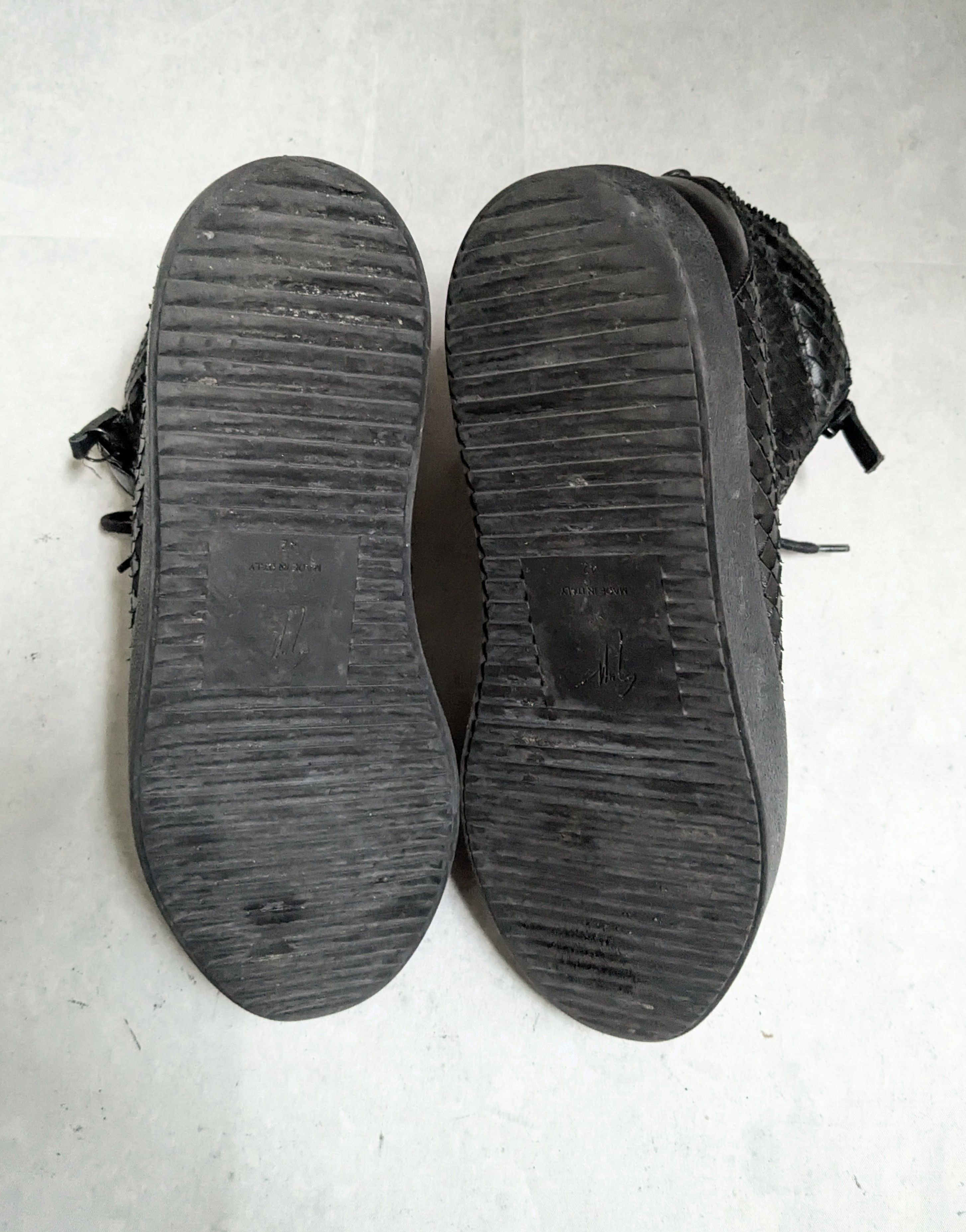 Giuseppe Zanotti Giuseppe Zanotti Sneakers Black 9 42 High Top Snakeskin Size US 9 / EU 42 - 19 Thumbnail
