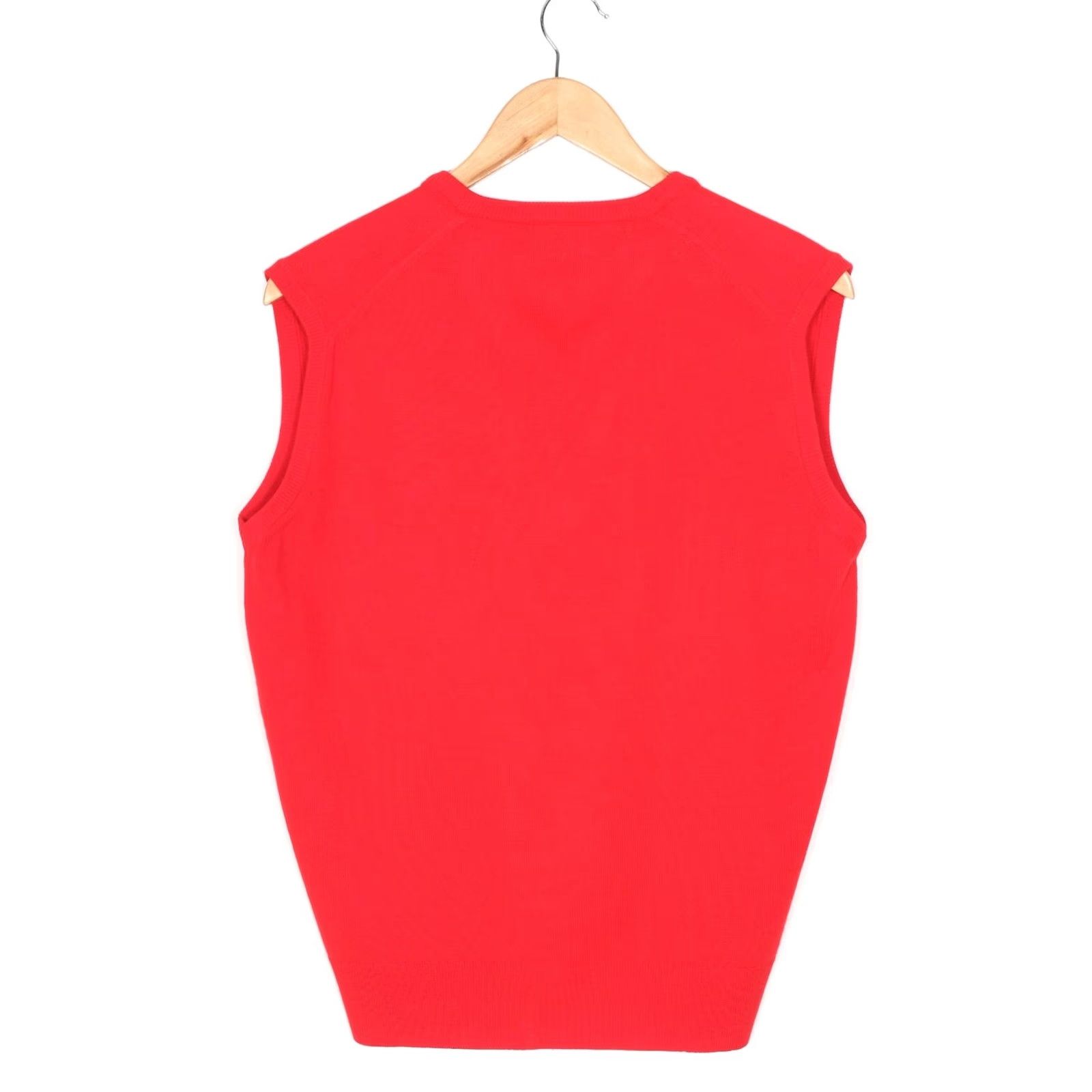 Lacoste LACOSTE CHEMISE V Neck Sleeveless Vest Waistcoat Men Size 3 / S Red Vintage Logo Jumper Vest Size US S / EU 44-46 / 1 - 3 Thumbnail