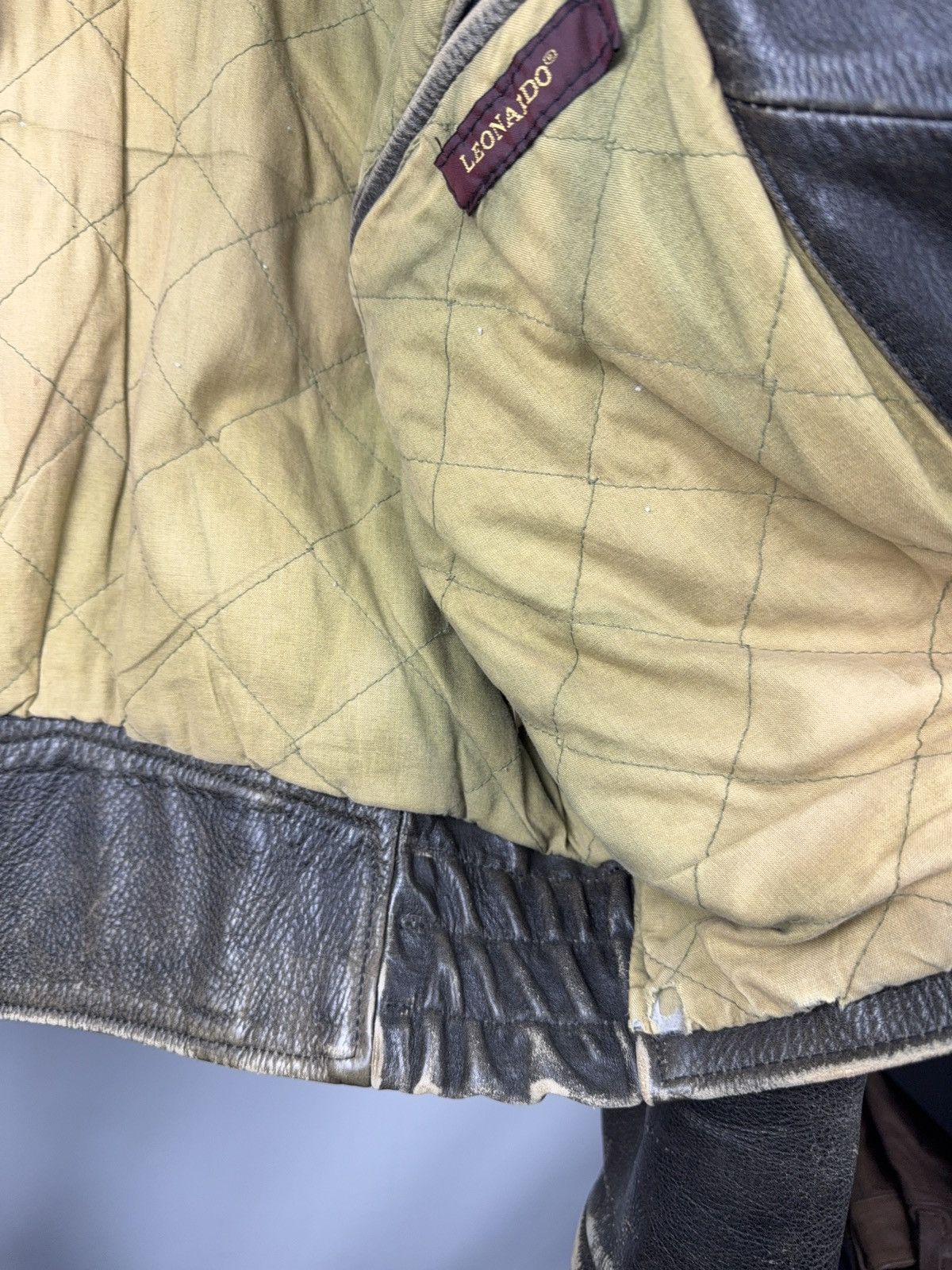 Genuine Leather Retro 80s Leonardo Distressed Leather Punk Biker Moto Jacket Size US M / EU 48-50 / 2 - 14 Thumbnail