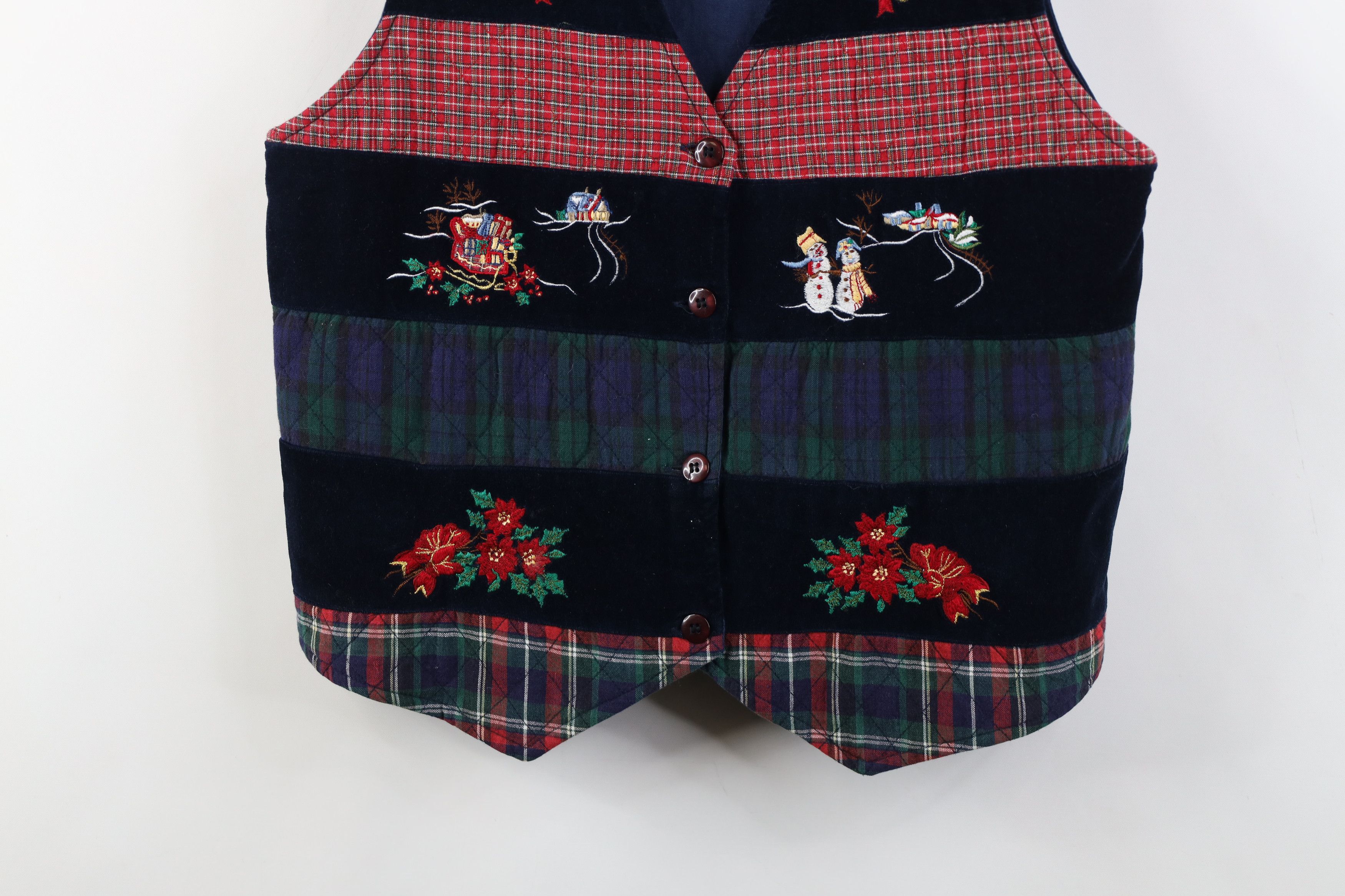 Vintage Vintage 90s Streetwear Patchwork Quilted Vest Tie Jacket Size S / US 4 / IT 40 - 3 Thumbnail