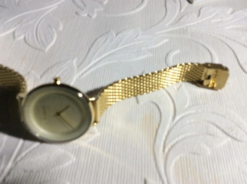 Skagen Skagen Gold dial gold mesh stainless steel watch Size ONE SIZE - 5 Thumbnail