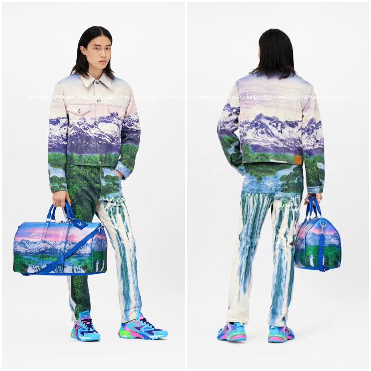 Louis Vuitton New Louis Vuitton Landscape Denim Jacket Monogram Leater Size US M / EU 48-50 / 2 - 19 Thumbnail