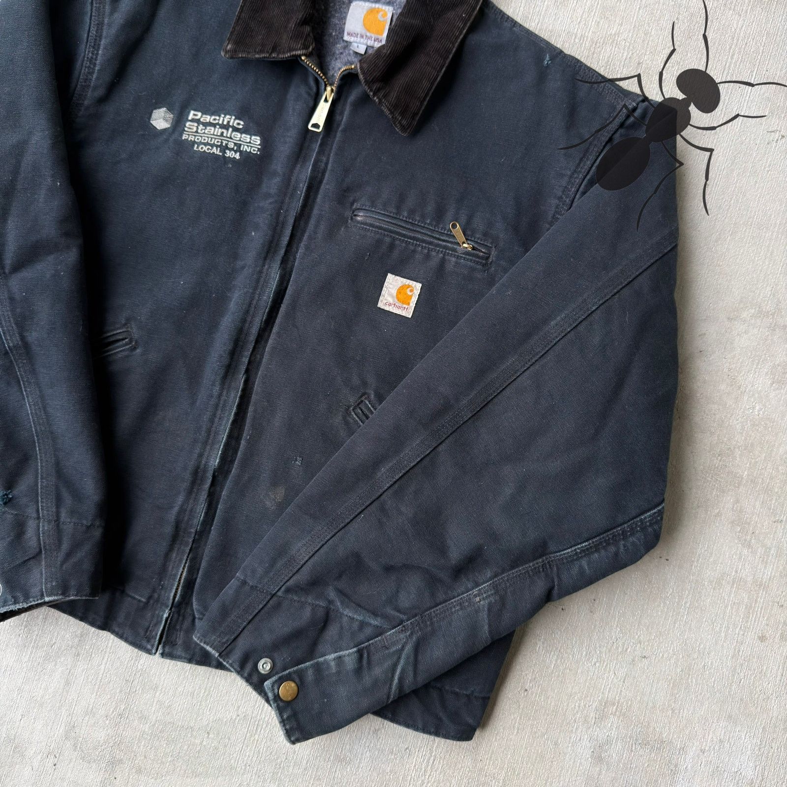 Carhartt × Vintage Carhartt J001 black Detroit work wear jacket Size US L / EU 52-54 / 3 - 3 Thumbnail