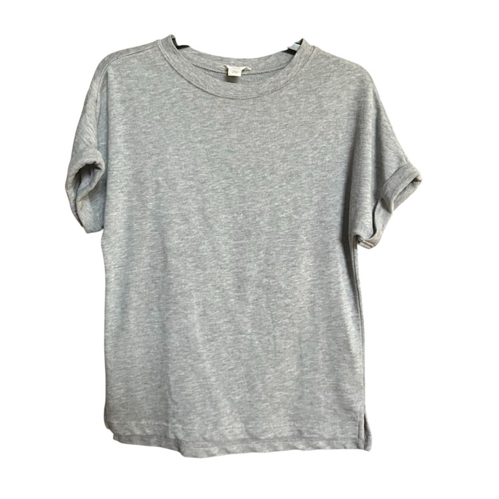 Other CASLON Women's Grey Round Neck Heavy Weight T-Shirt Size XS Size XS / US 0-2 / IT 36-38 - 1 Thumbnail