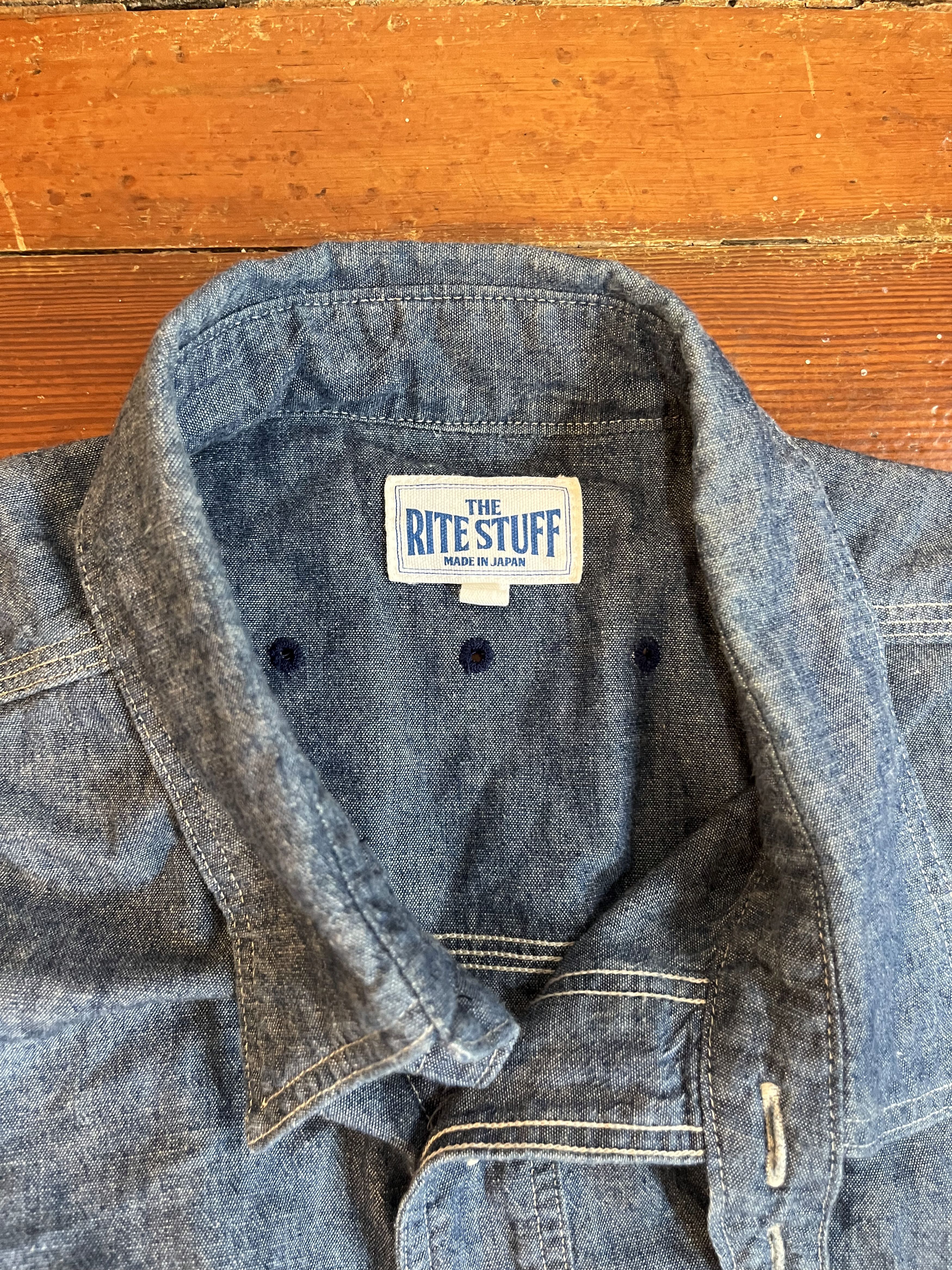 The Rite Stuff Indigo Chambray Work Shirt Size US L / EU 52-54 / 3 - 2 Thumbnail