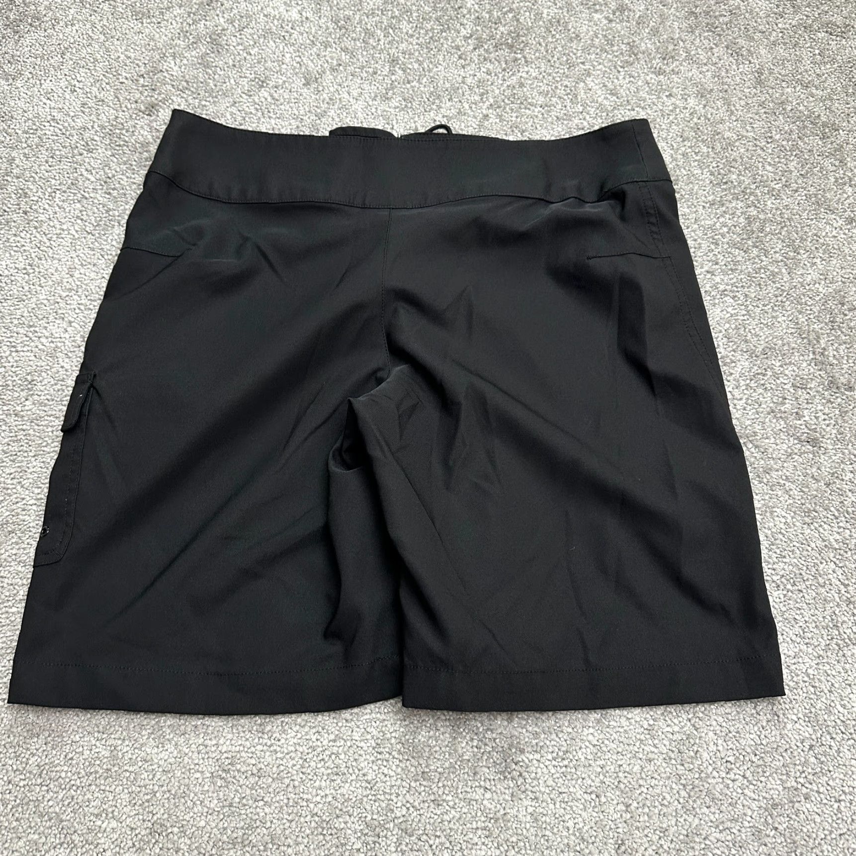 Vintage Jag Cargo Board Shorts Mens Small Black Drawstring Swimming Beach Trunks 34x9 Size US 29 - 2 Thumbnail