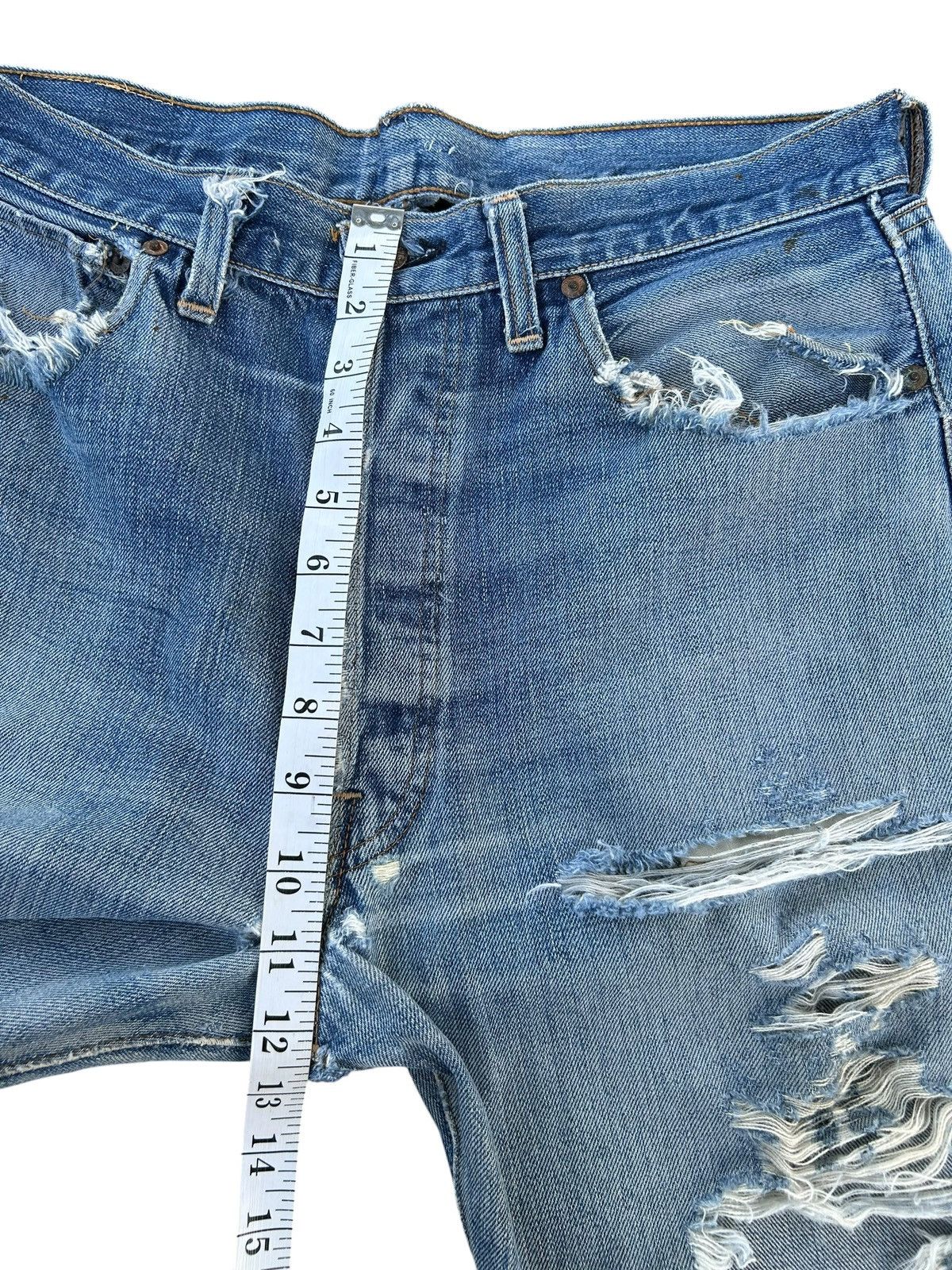 Levi's 60s-70s THRASHED Vintage Levis 6 Big E Denim Jeans Size US 33 - 22 Thumbnail
