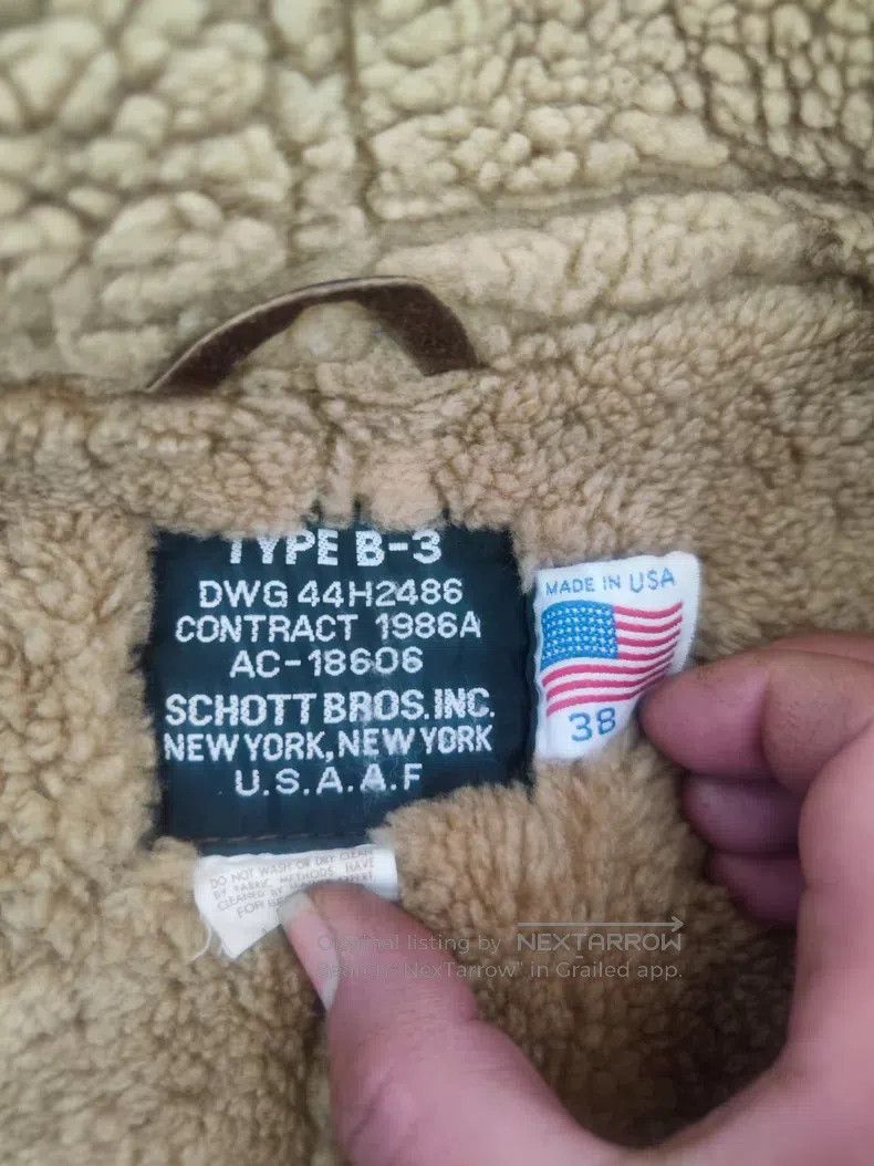 Schott Schott B3 fur integrated Size US XL / EU 56 / 4 - 5 Thumbnail