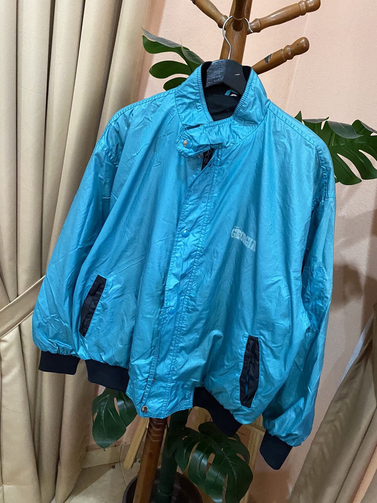 Other Vintage Georgia Nylon Windbreaker Oversized Sports Jacket Size US L / EU 52-54 / 3 - 2 Thumbnail