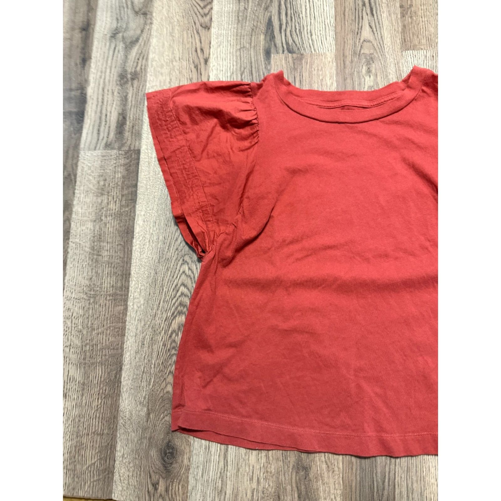 Old Navy Old Navy Blouse Women's Medium Orange Short Sleeve Shirt Flared Casual Modern Basic Size M / US 6-8 / IT 42-44 - 3 Thumbnail