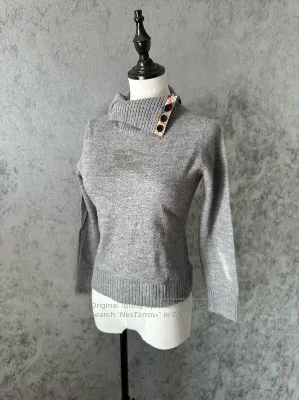 Burberry Burberry Gray Wool Blend Women's Knit Sweater. Size S / US 4 / IT 40 - 3 Thumbnail