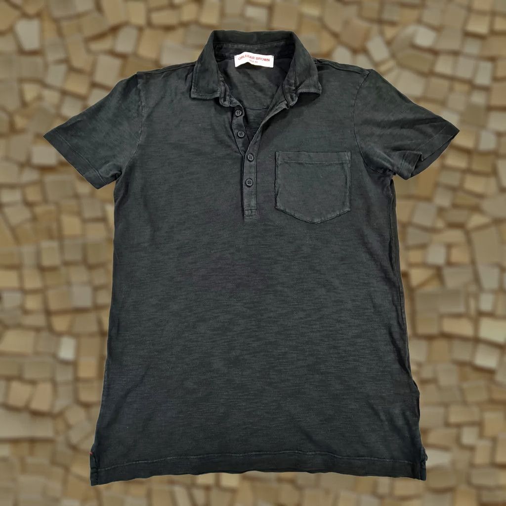 Orlebar Brown Orlebar Brown Polo Shirt Mens XS Black Short Sleeve Button Collared 100% Cotton Preppy Classic Logo Size US XS / EU 42 / 0 - 1 Thumbnail