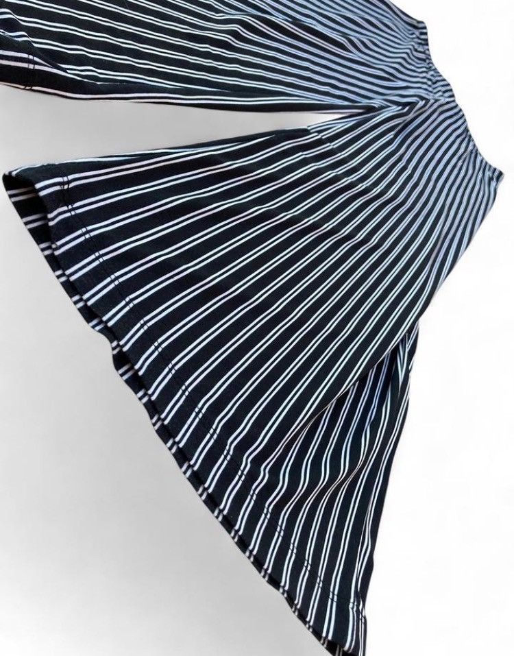 Chicos Chico’s Y2K Black White stripe Wide Leg Palazzo Pants Size 0 Size 25" / US 0 / IT 36 - 3 Thumbnail