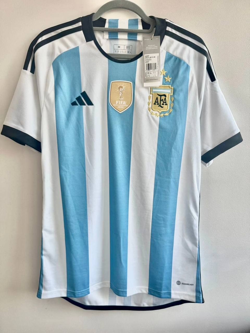 Adidas Adidas Argentina 2022 World Cup 3-Star Jersey Size US L / EU 52-54 / 3 - 1 Thumbnail