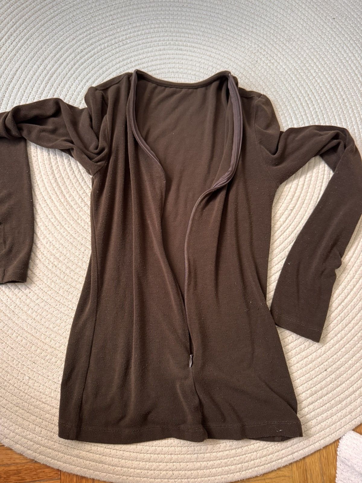 Other Rarely alike Brown long sleeve zip up top Size S / US 4 / IT 40 - 5 Thumbnail