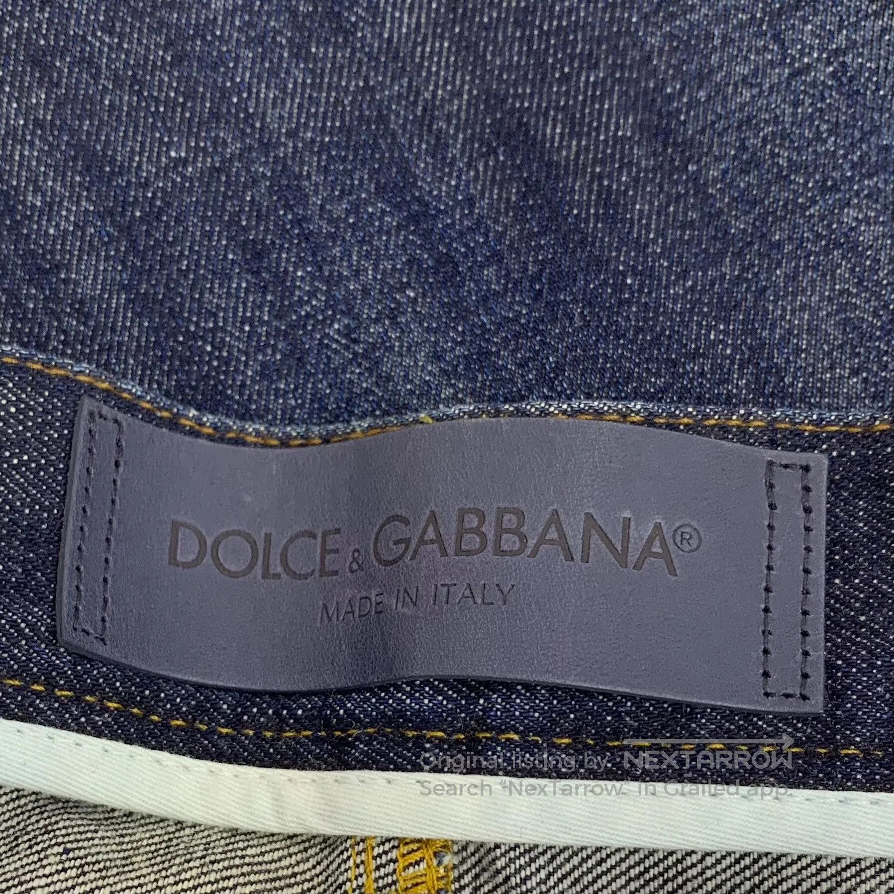 Dolce & Gabbana Dolce Gabbana Dark blue distressed floral embroidery desig Size US 36 / EU 52 - 6 Thumbnail
