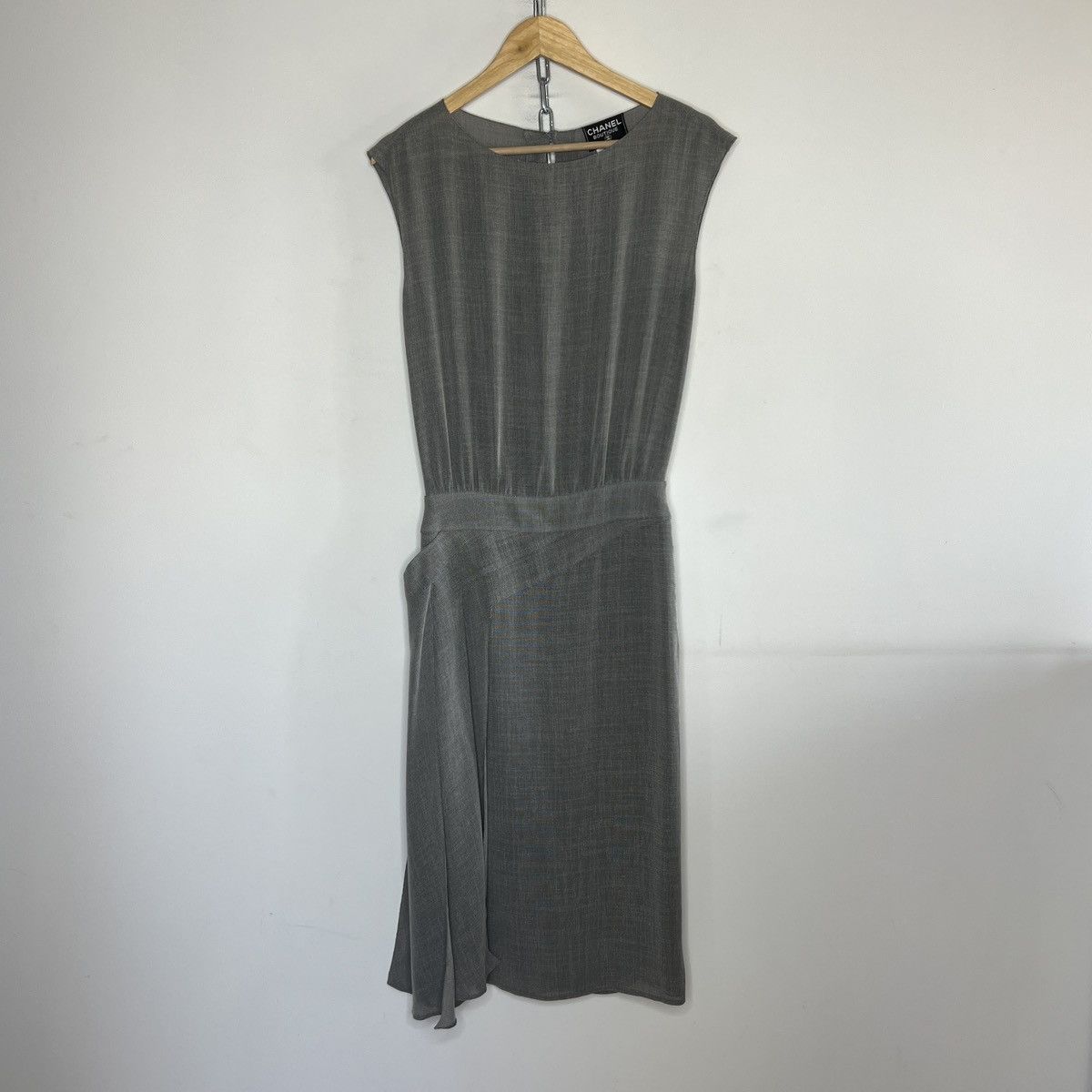 Chanel Chanel Archive Long Gray Dress 90s Unique Silk Size S / US 4 / IT 40 - 1 Thumbnail