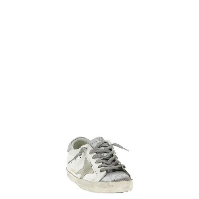 GOLDEN GOOSE Super-Star Women's White/Silver Low Top Sneaker