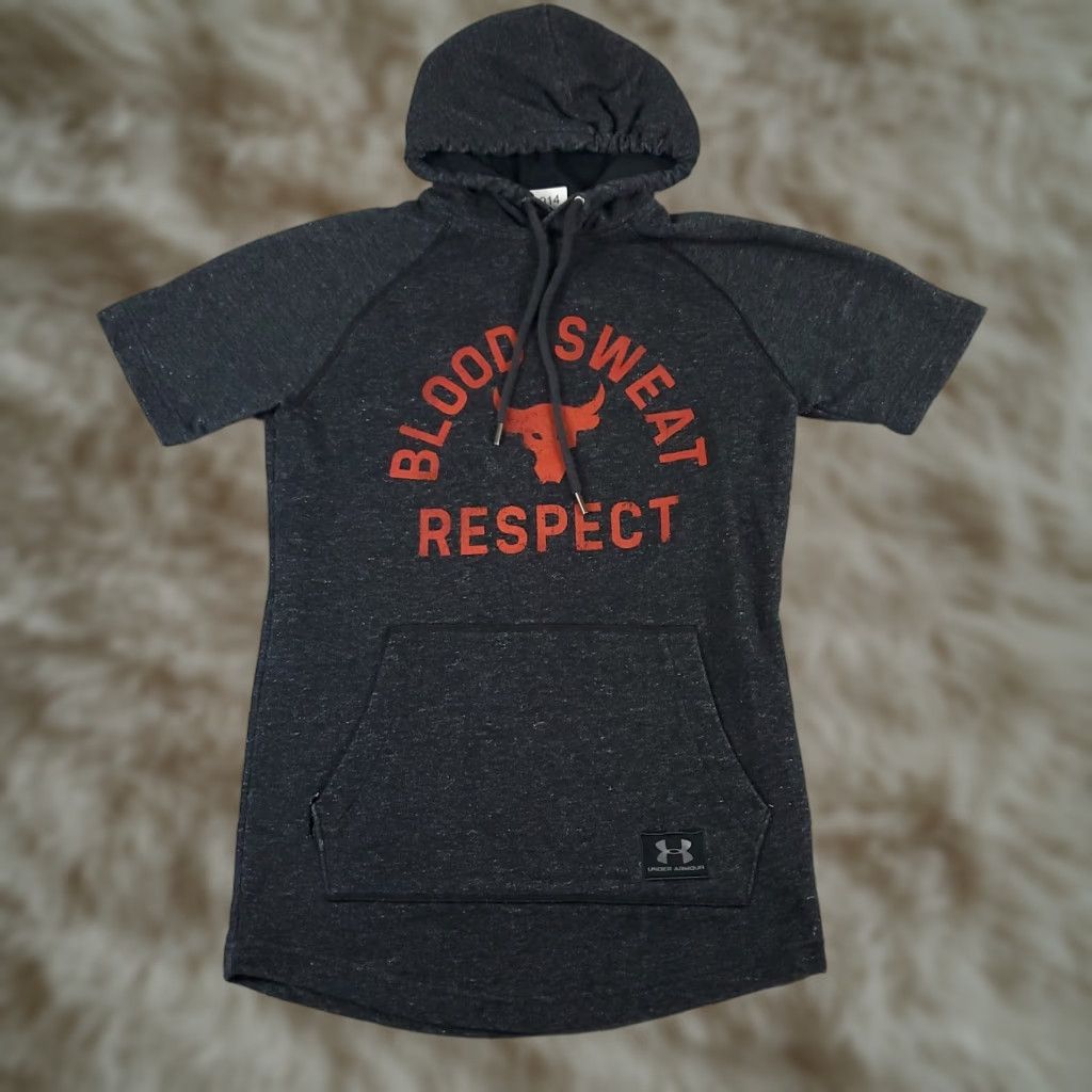 Under Armour Under Armour Project Rock Hoodie Mens Small Gray Short Sleeve Pullover Sweatshirt Sports Size US S / EU 44-46 / 1 - 1 Thumbnail