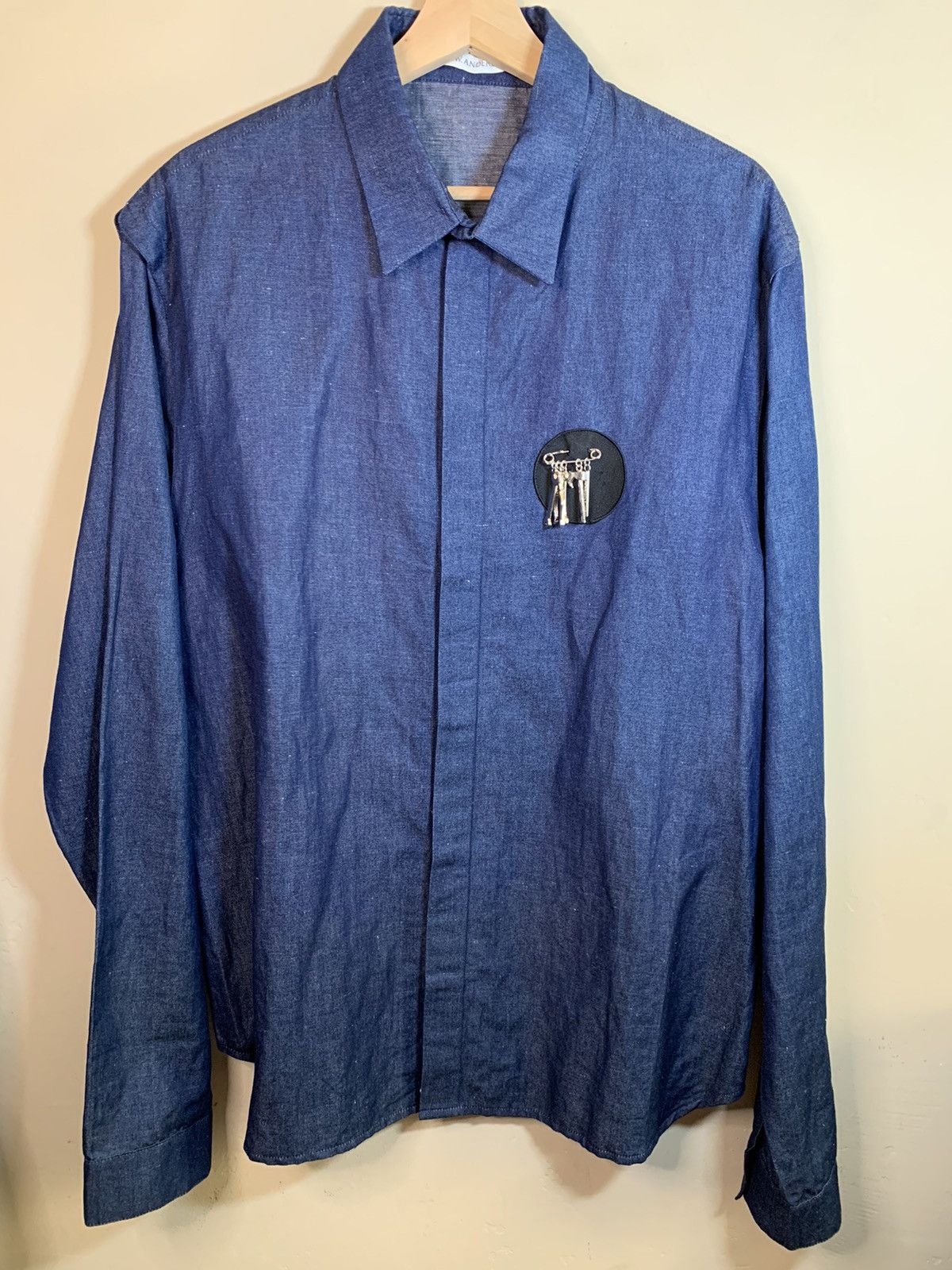 Designer × JW Anderson *RARE* J.W. Anderson Tool Lapel Paneled Runway Button Shirt Size US L / EU 52-54 / 3 - 1 Thumbnail
