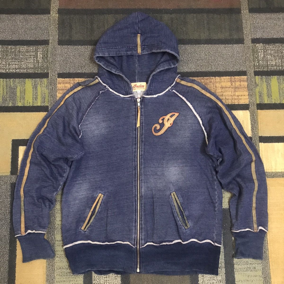 Indian Motorcycle Vintage Indian Motorcycle Indigo Zipper Hoodie Size US L / EU 52-54 / 3 - 1 Thumbnail