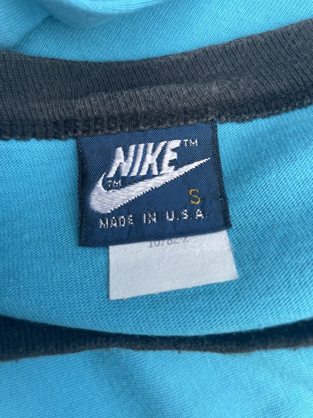Nike Vintage Nike Blue Tag Ringger Tshirt Size US S / EU 44-46 / 1 - 12 Thumbnail