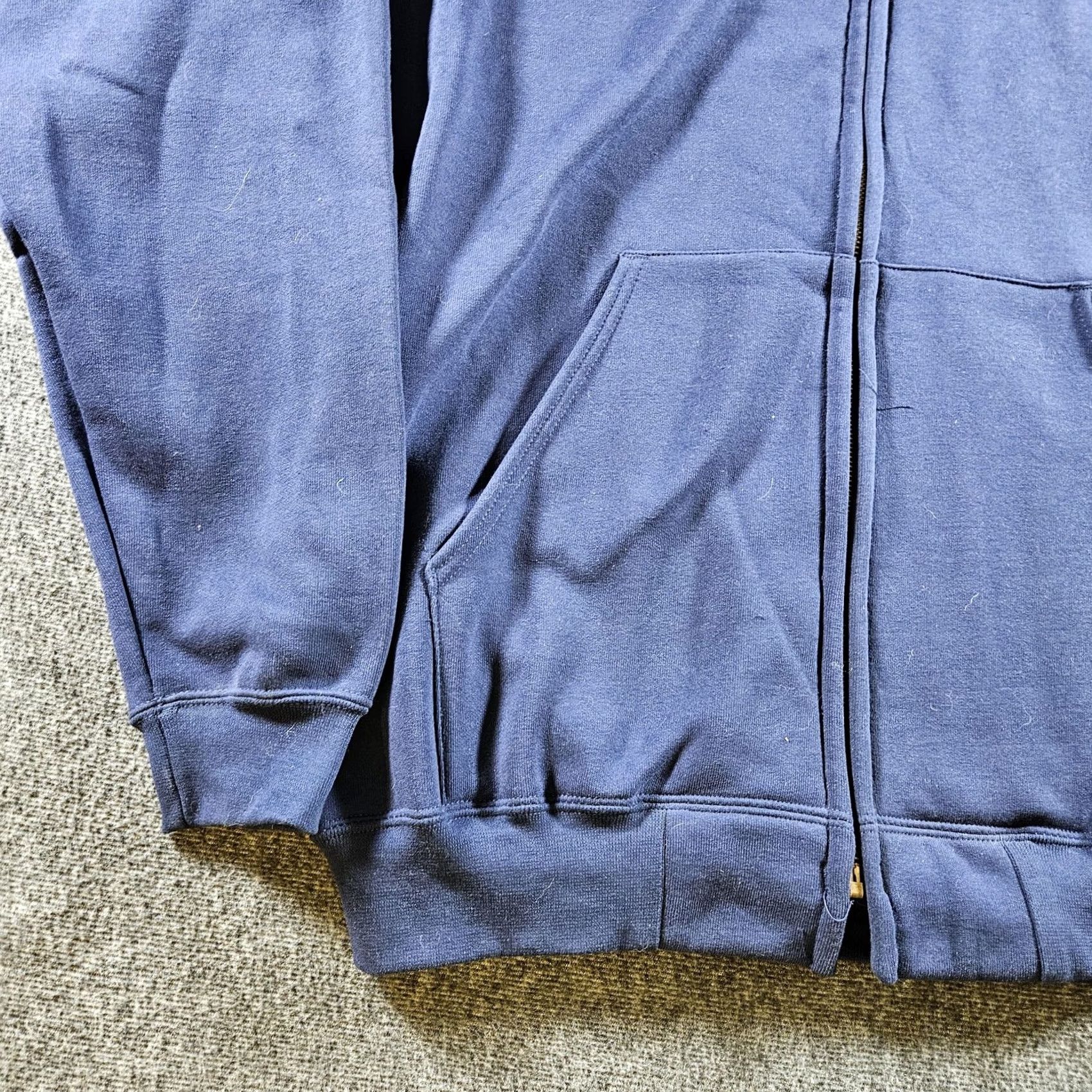 Carhartt Carhartt Hoodie Mens XL Blue Full Zip Fleece Workwear Sweatshirt Midweight Size US XL / EU 56 / 4 - 3 Thumbnail