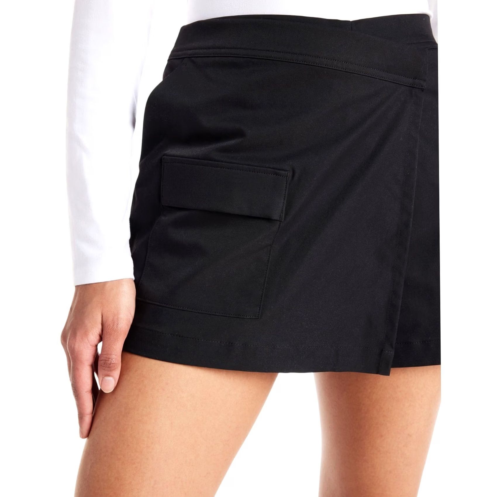 Avia VINTAGE AVIA Shorts Women's Size 16-18 Black Polyester Hiking Elastic Waist Skorts Size 25" / US 0 / IT 36 - 3 Thumbnail