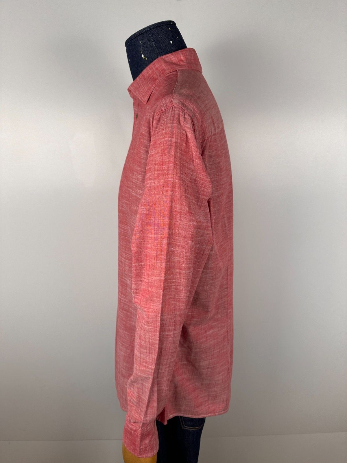 Armani Armani Jeans Shirt Button Up Long Sleeve Pink Size XL Slim Size US XL / EU 56 / 4 - 4 Thumbnail