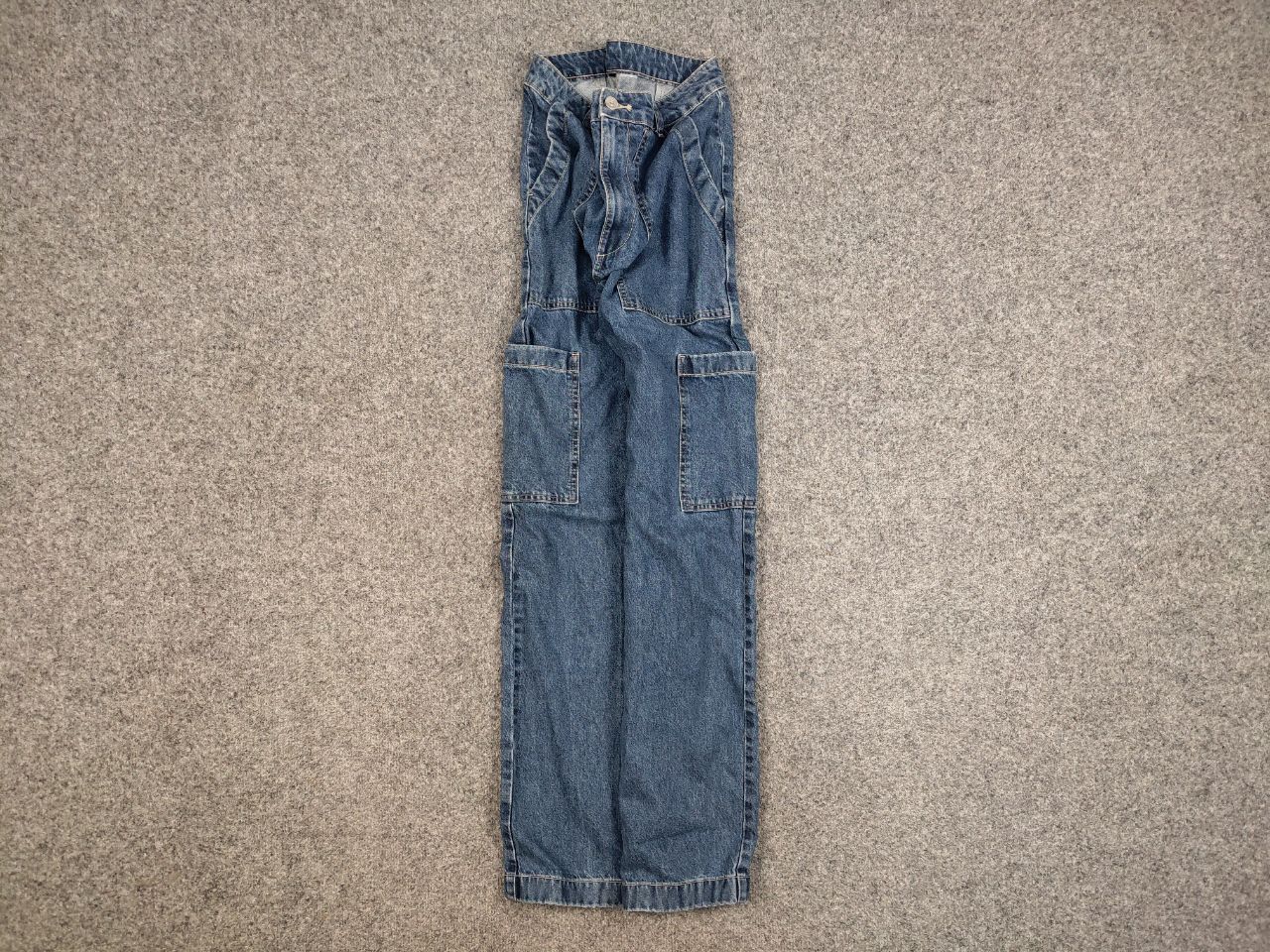 Japanese Brand Vintage 90's Japanese Baggy Denim Cargo Jeans Y2K Hype Style Size US 30 / EU 46 - 1 Thumbnail