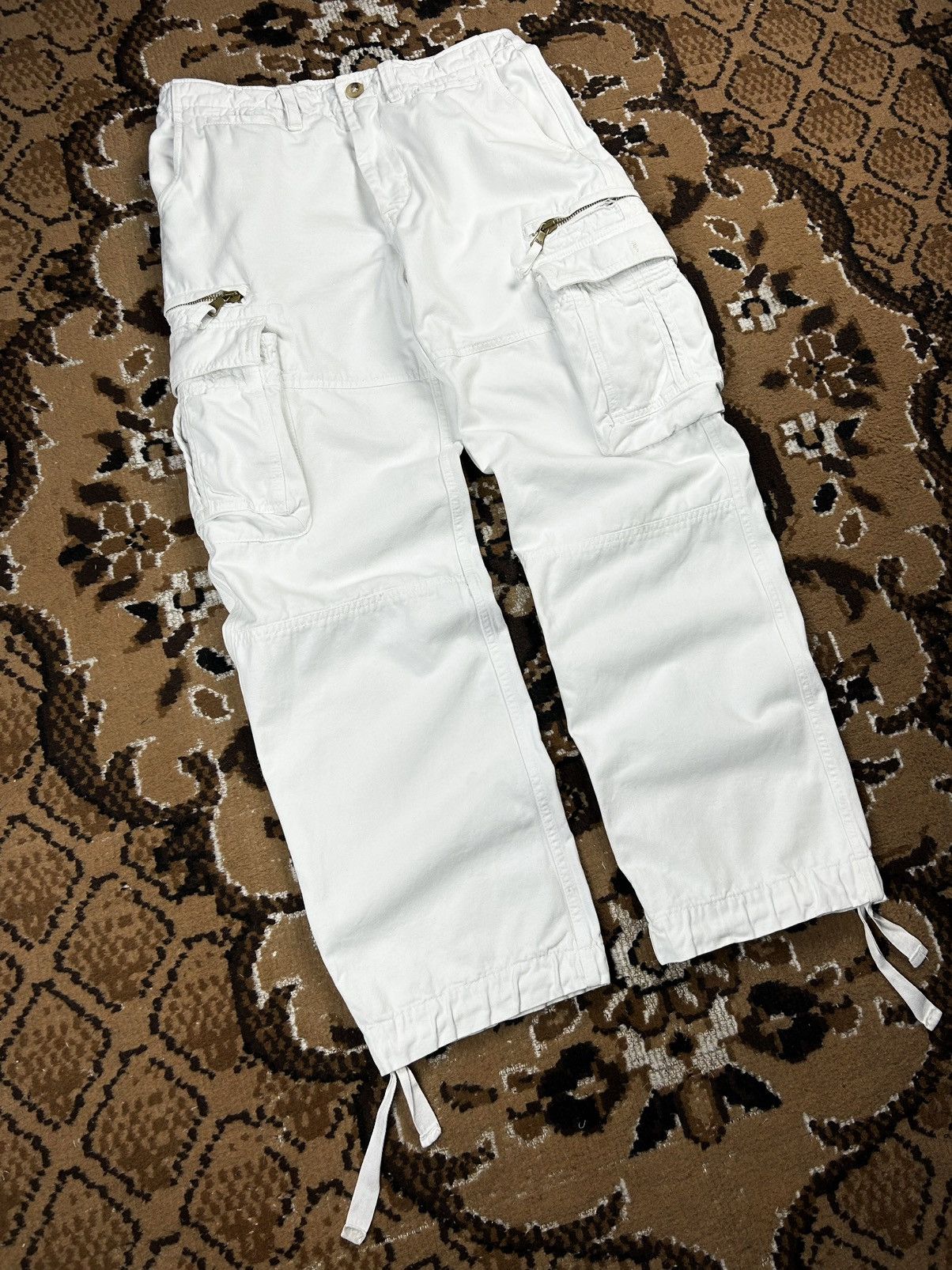 Dolce & Gabbana Dolce & Gabbana Archive White Cargo Pants Metal Logo Vintage Size US 32 / EU 48 - 4 Thumbnail