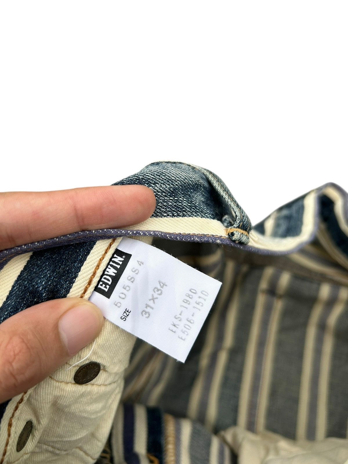 Kapital Vintage Edwin 505 Selvedge Stripe Japanese Denim Jeans Size US 32 / EU 48 - 5 Thumbnail