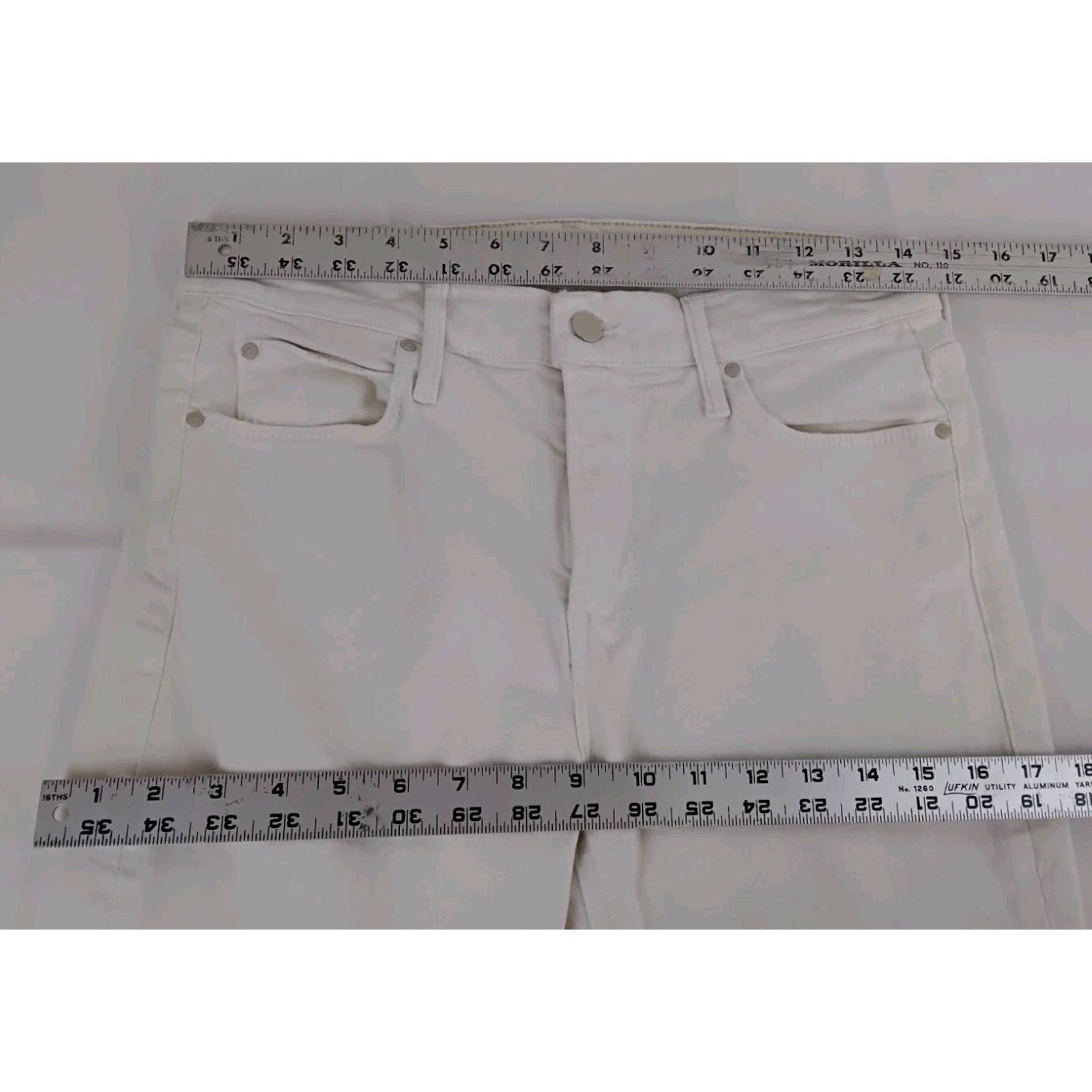 MOTHER Mother The Mid Rise Dazzler Jeans Women's 29 White Crop Size 29" - 17 Thumbnail