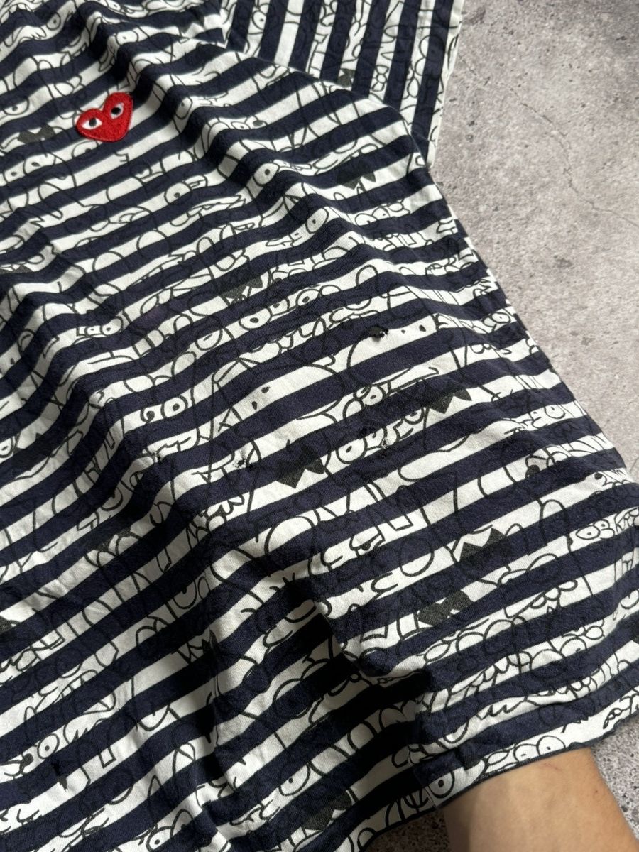 Comme des Garcons Vintage Come des Garçons Play rare distressed t-shirt Size US L / EU 52-54 / 3 - 6 Thumbnail