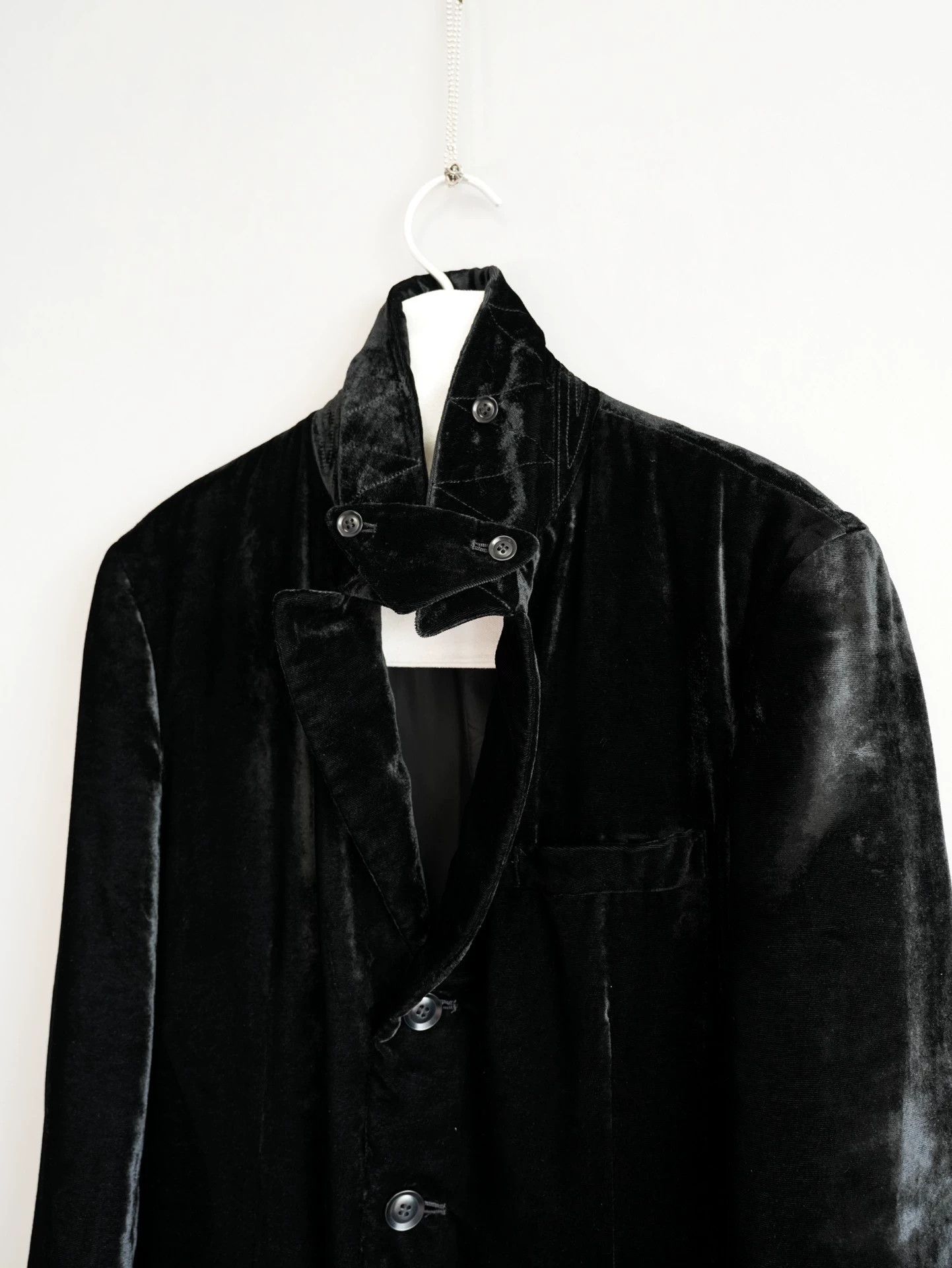 Yohji Yamamoto Yohji Yamamoto 18AW Velvet Dr.jkt White Size US L / EU 52-54 / 3 - 5 Thumbnail