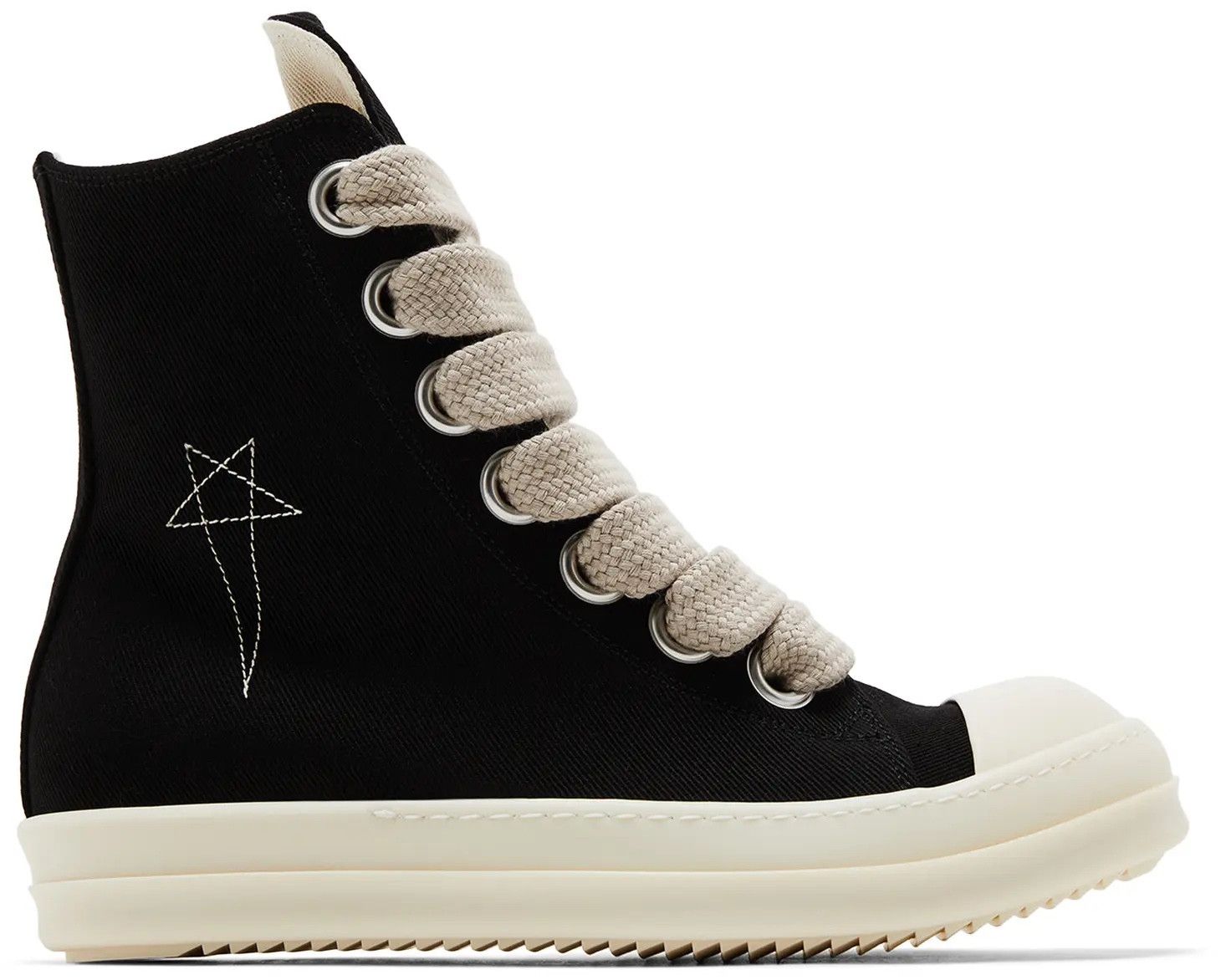 Rick Owens Rick Owens 'DRKSHDW' Jumbo Lace Hi Penta Black & Milk Size US 10.5 / EU 43-44 - 1 Preview