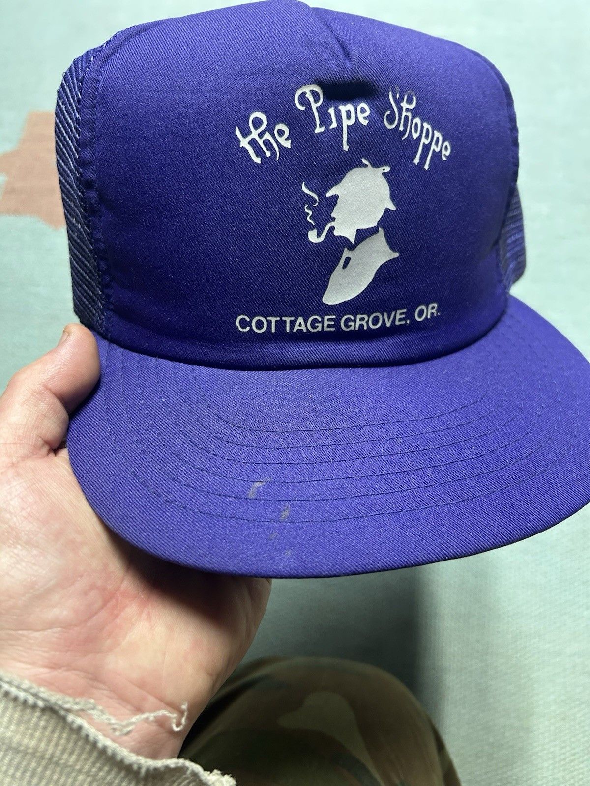 Vintage Vtg trucker hat the pipe shoppe smoking cottage grove Oregon Size ONE SIZE - 3 Thumbnail
