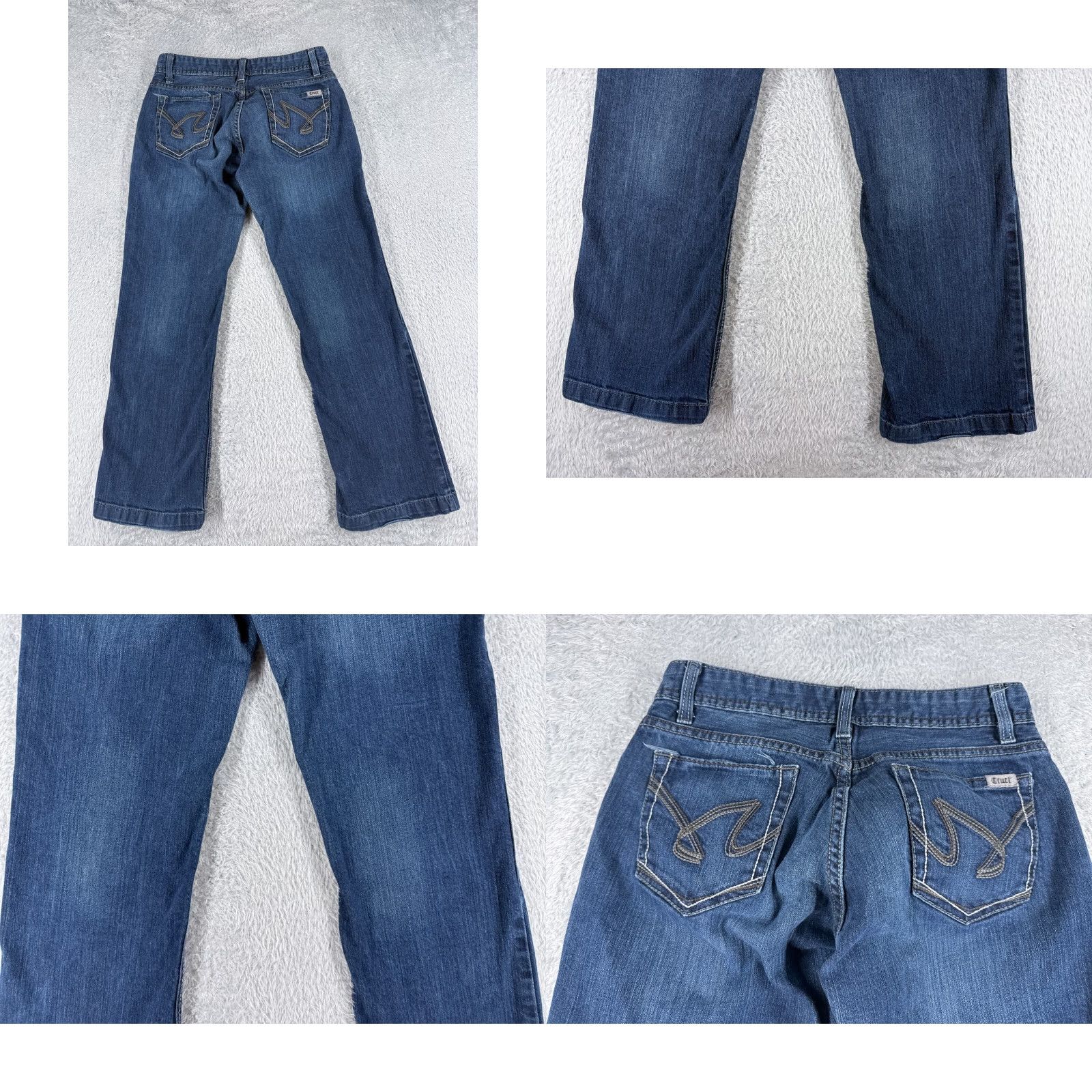 Vintage Cruel Girl Jeans Womens Bootcut Denim Blue 27x28 5-Pocket Embroidered Stretch Regular Inseam 28 Closure Zip Size 27" / US 4 / IT 40 - 9 Thumbnail