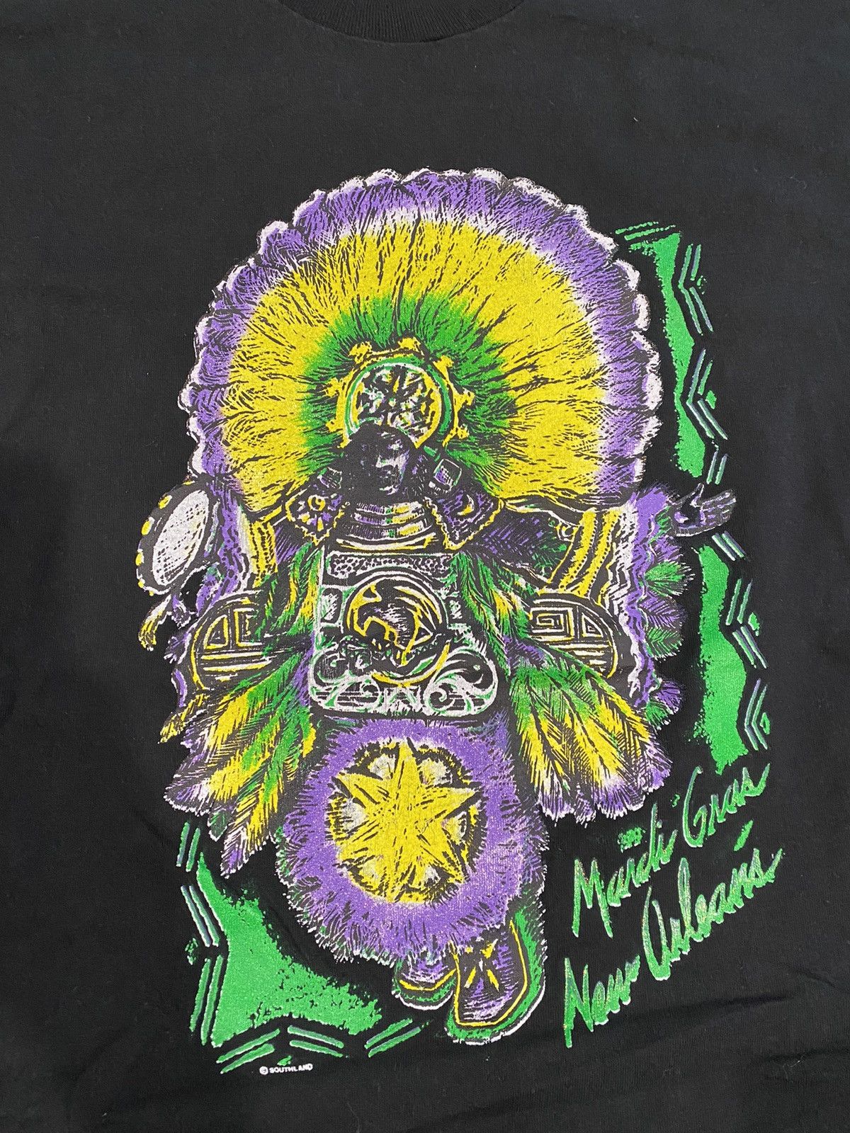 Fruit Of The Loom × Vintage Single stitch Mardi Gras Tshirt XL Size US XL / EU 56 / 4 - 2 Thumbnail