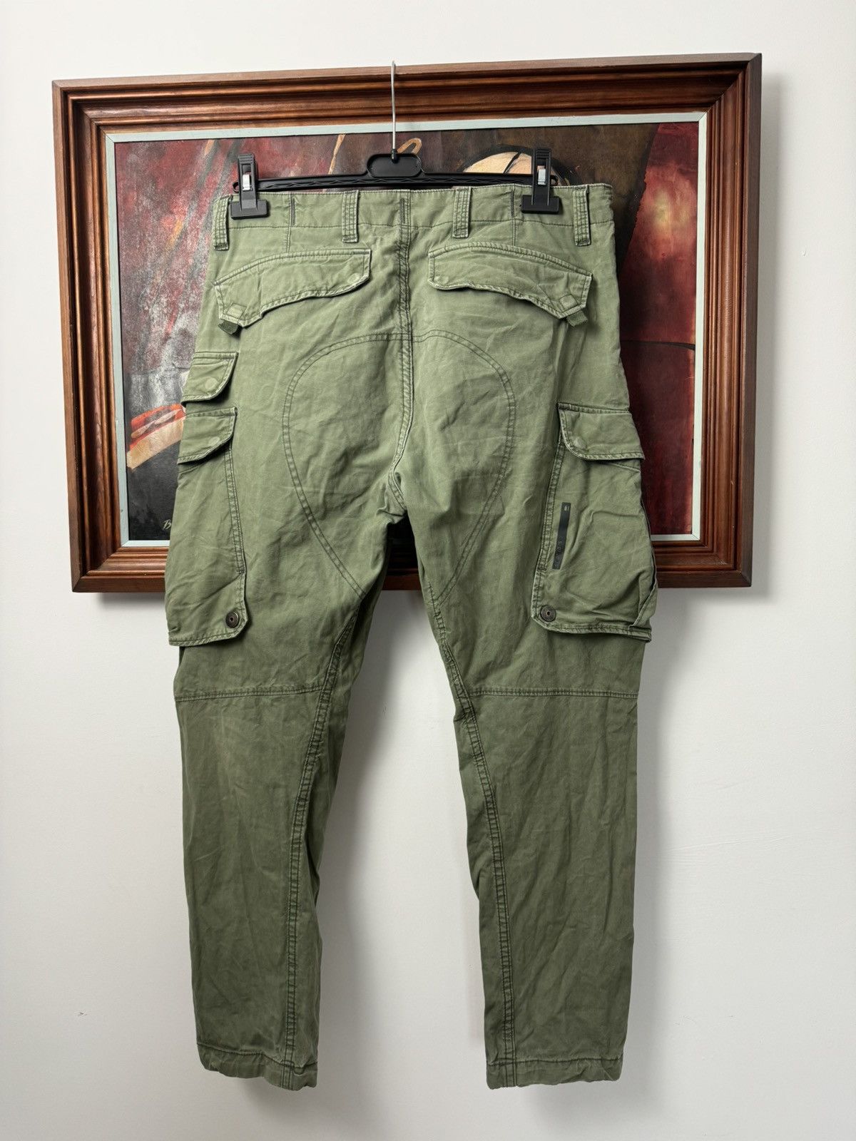 G-Star G Star Raw Olive Cargo Biker Pant India Vintage Y2k Hype Size US 33 - 2 Thumbnail