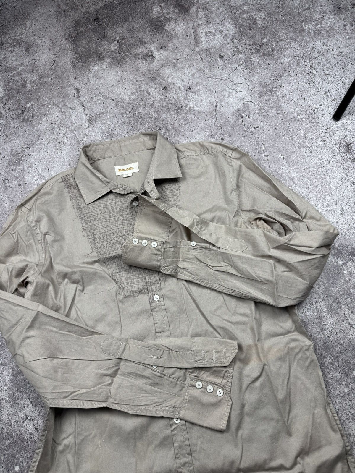 Diesel Vintage Diesel Cowboy Western Embroidered Striped Shirt Size US L / EU 52-54 / 3 - 7 Thumbnail