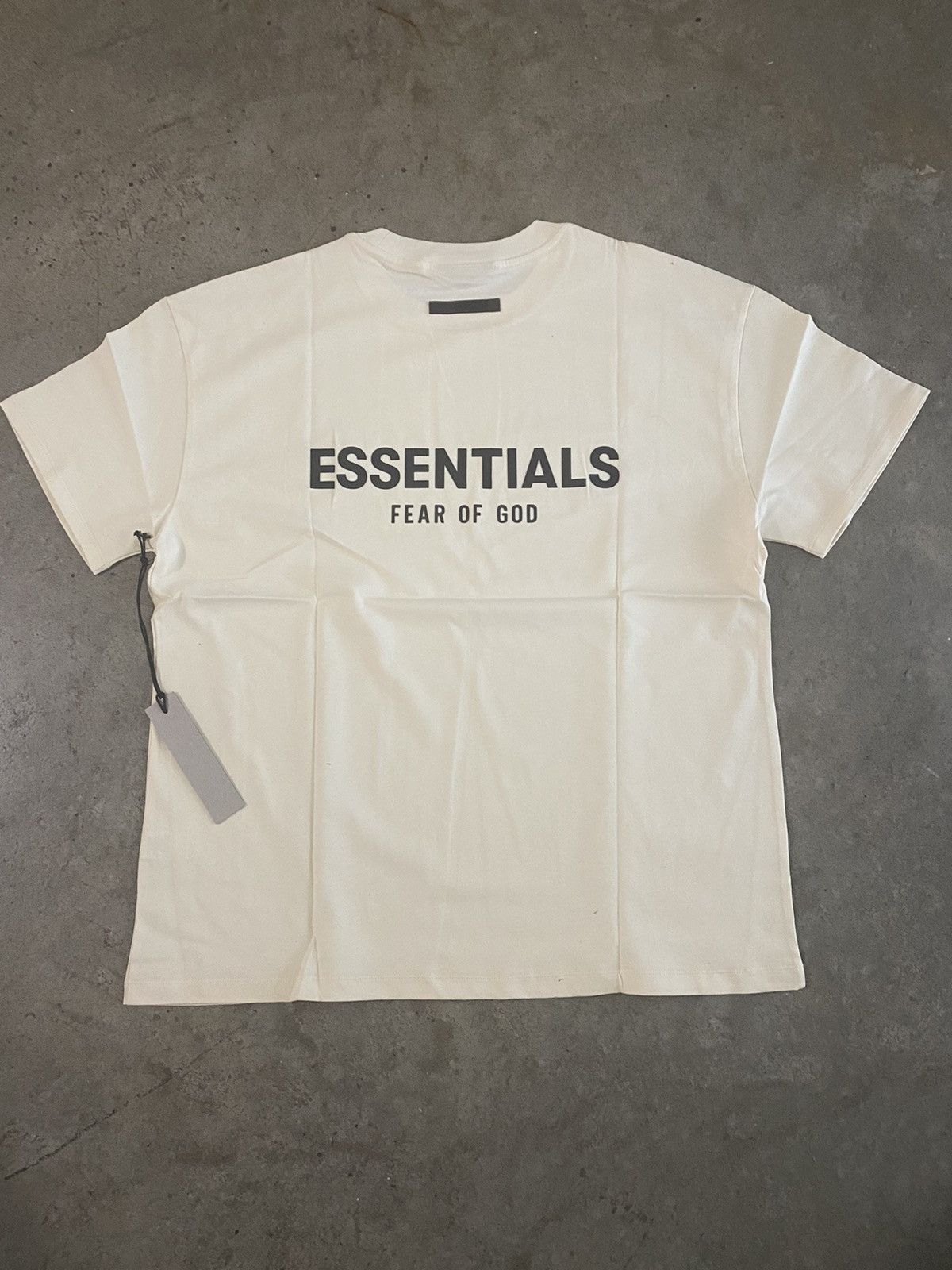 Fear Of God Essentials Beige T Shirt | Grailed