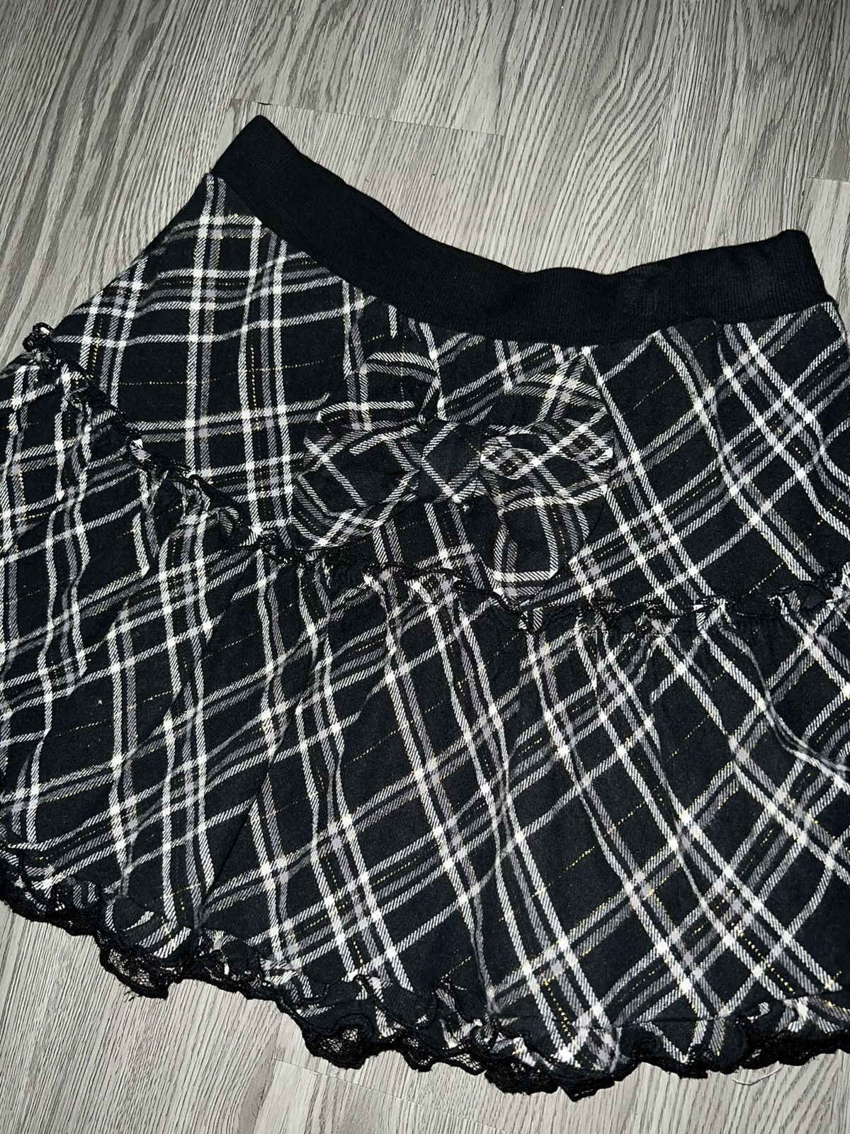 Japanese Brand Dolly Ribbon tartan ruffle mini skirt 🎀➕ Size 26" / US 2 / IT 38 - 6 Thumbnail